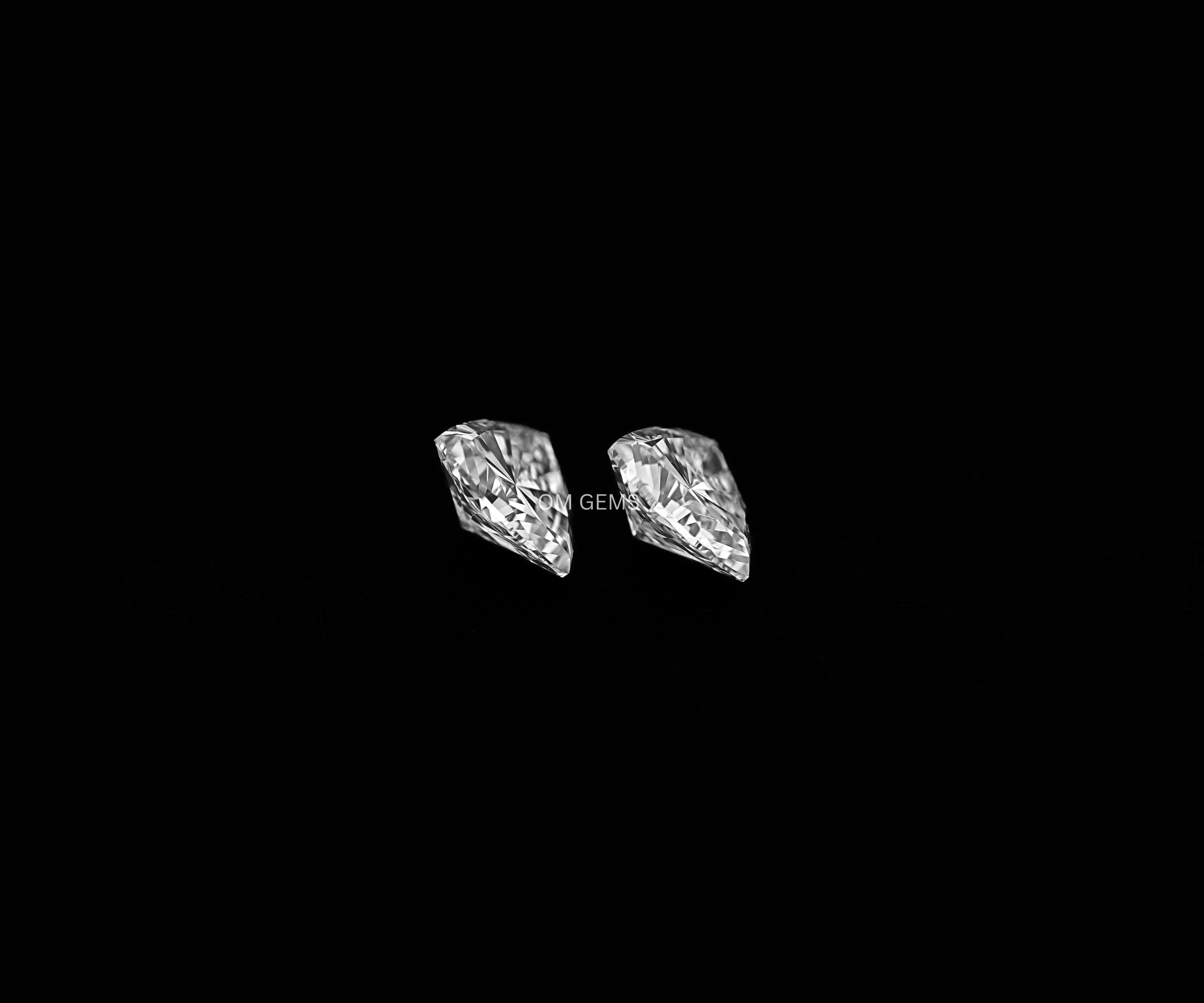 Matching Pair Of Trillion Cut Lab Grown Diamond