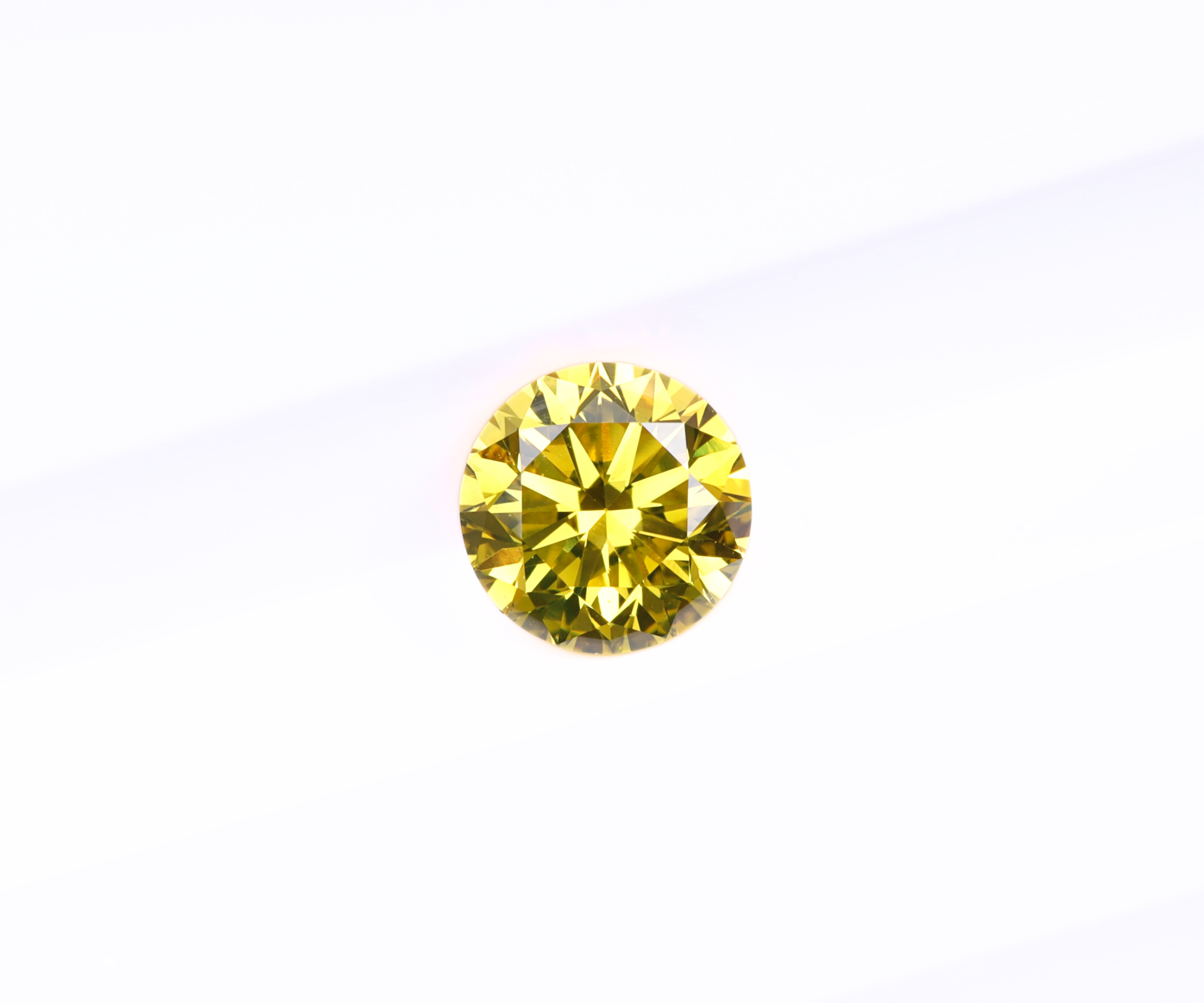 0.35 CT Yellow Round Cut Lab Grown Diamond