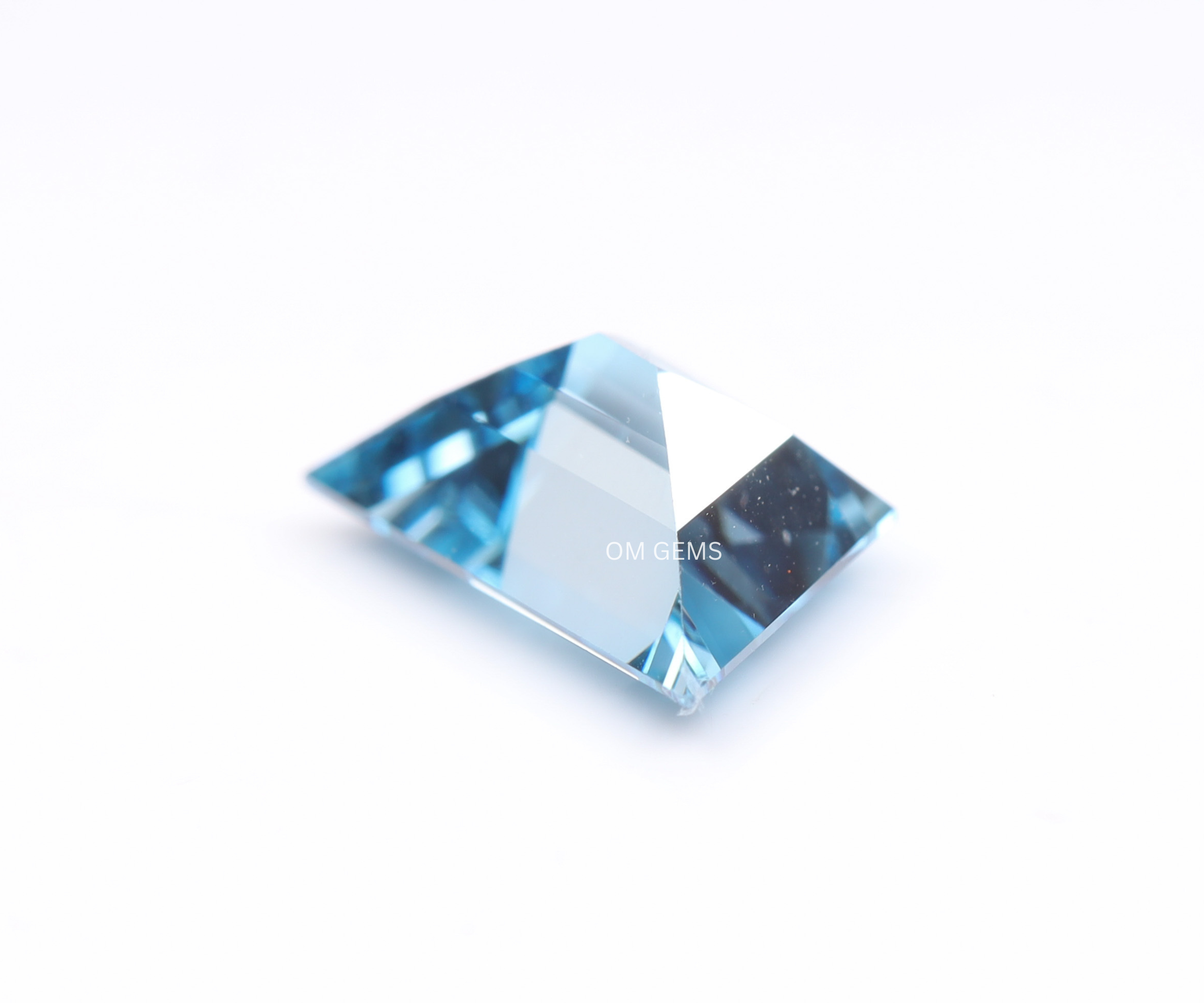 0.50 CT Blue Baguette Lab Grown Diamond