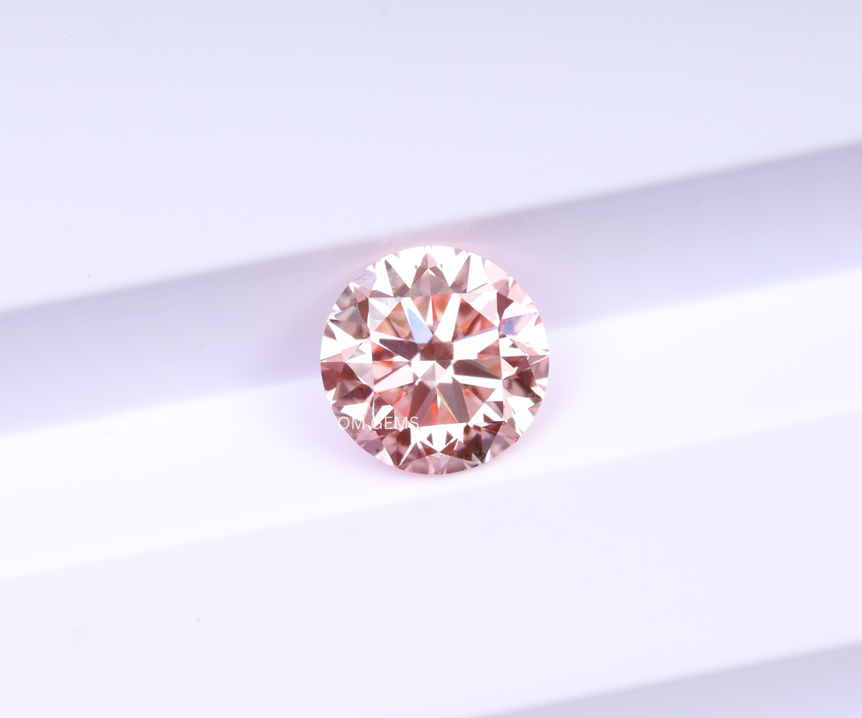 0.52 CT Pink Round Cut Lab Grown Diamond