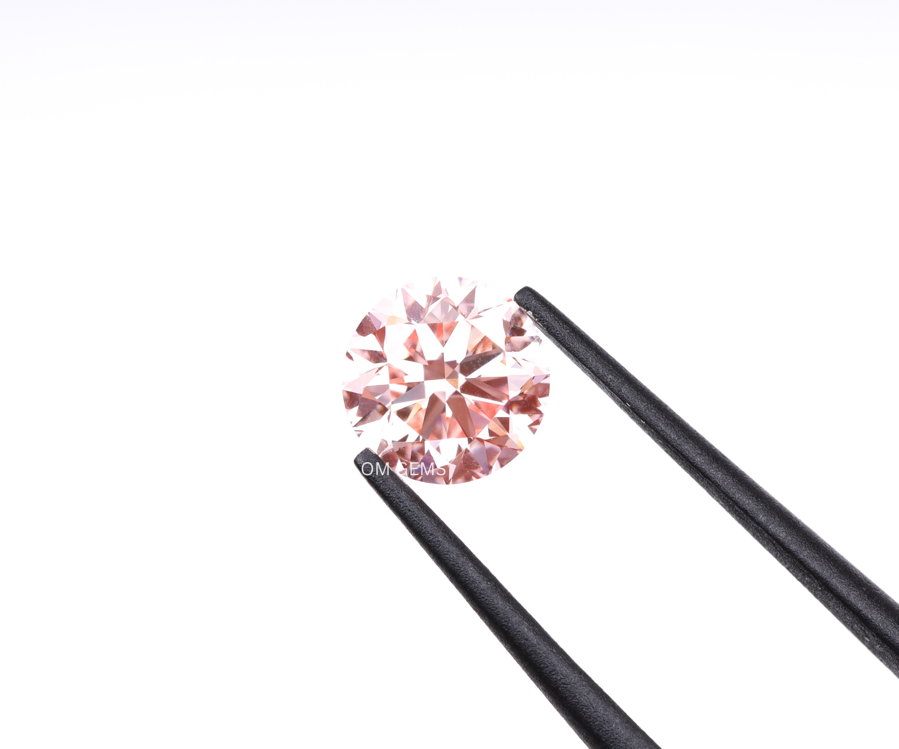 0.52 CT Pink Round Cut Lab Grown Diamond