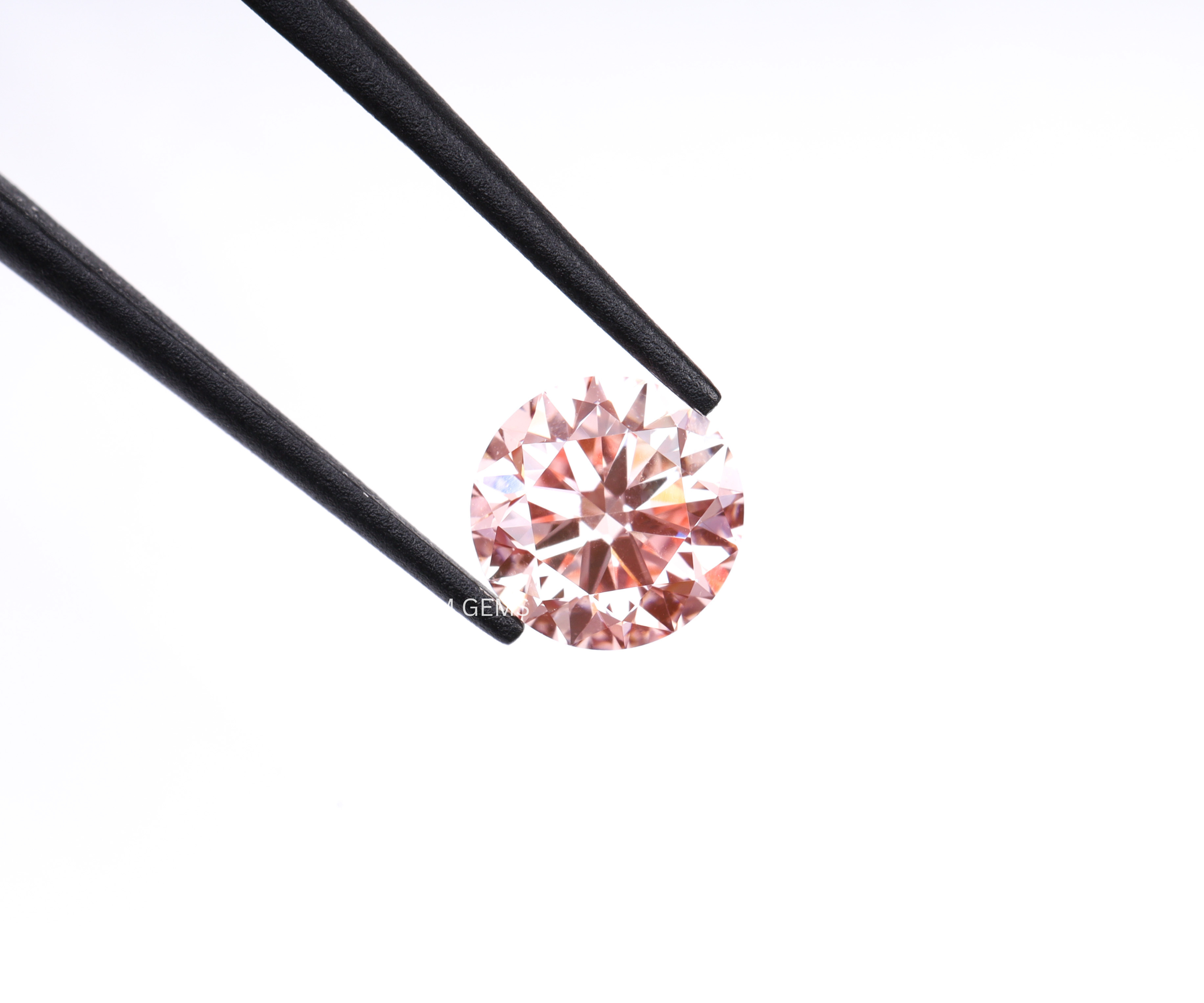 0.52 CT Pink Round Cut Lab Grown Diamond