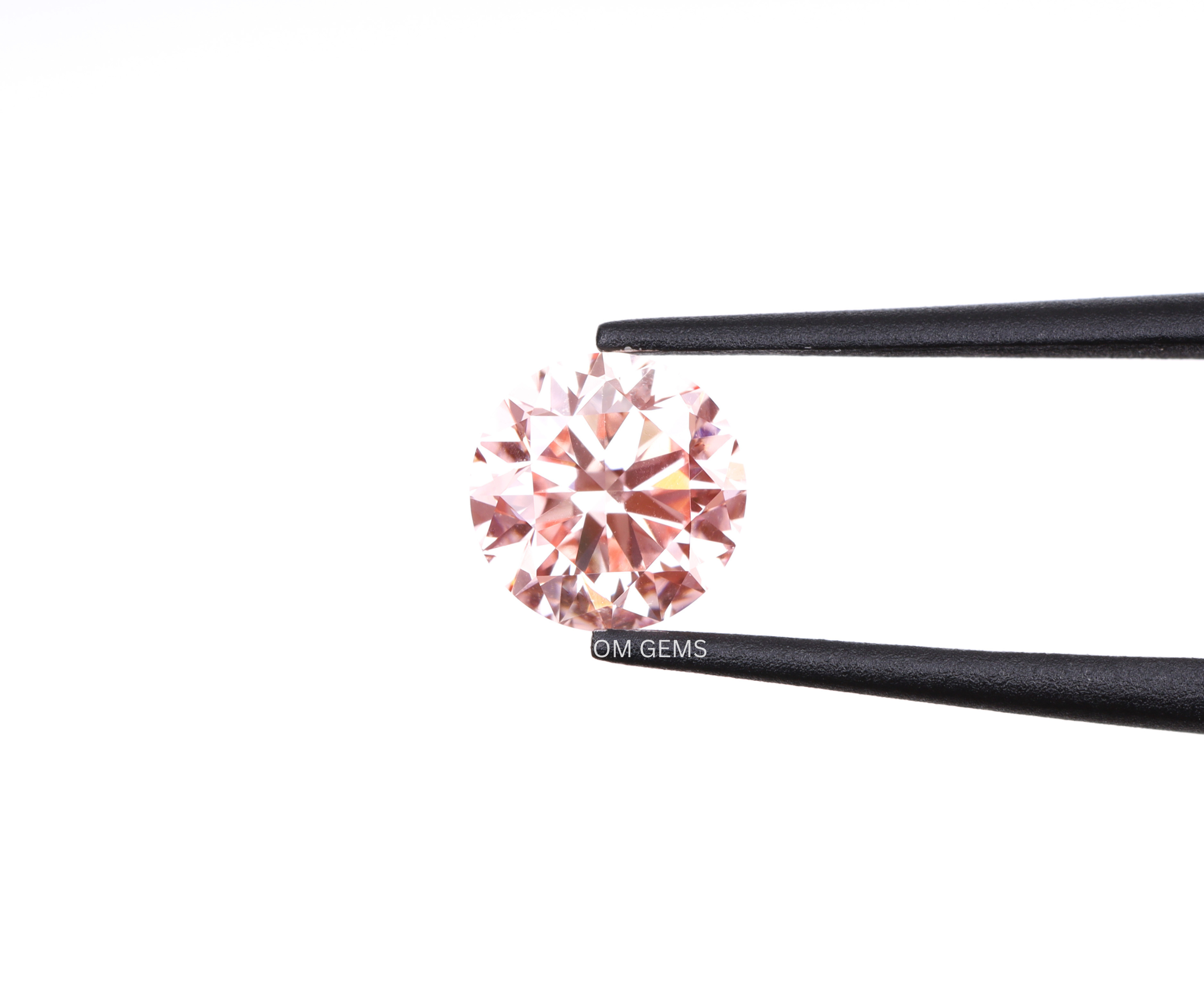 0.52 CT Pink Round Cut Lab Grown Diamond