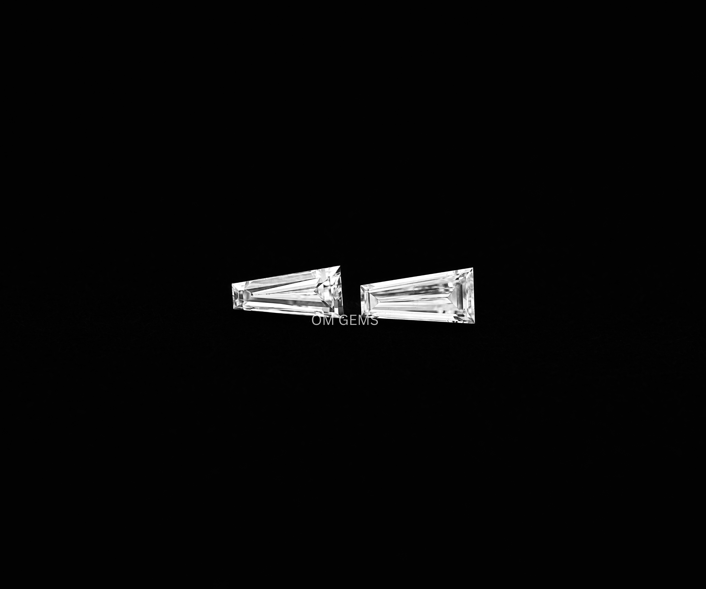 0.58 CT Tapered Baguette Lab Grown Diamond Matching Pair With VVS Clarity