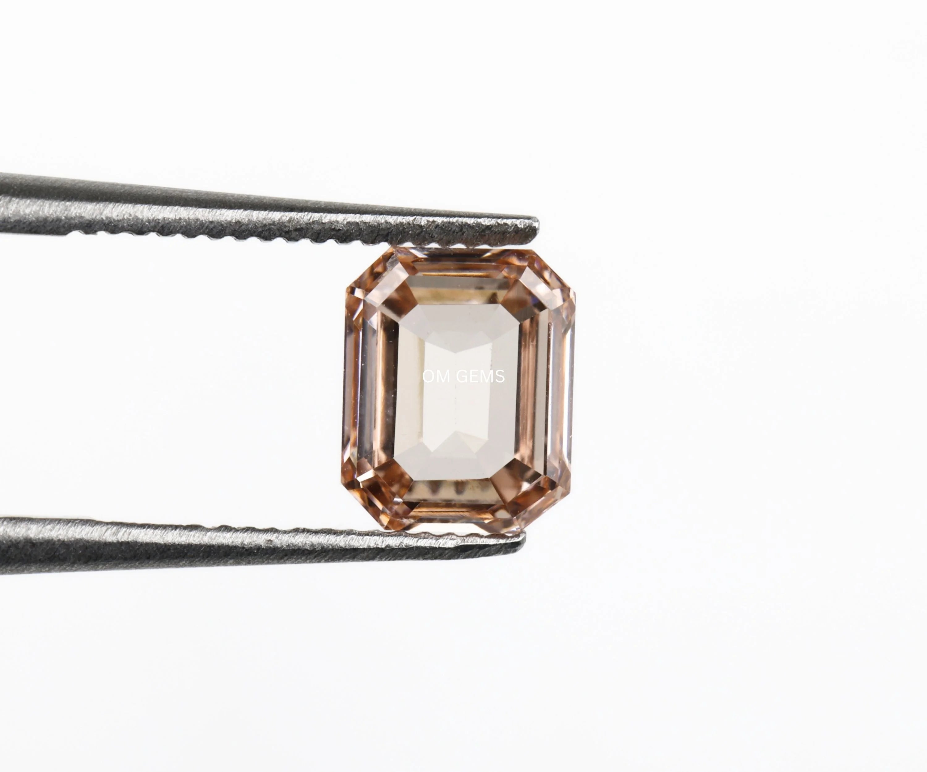 0.60 CT Champagne Emerald Cut Lab Diamond