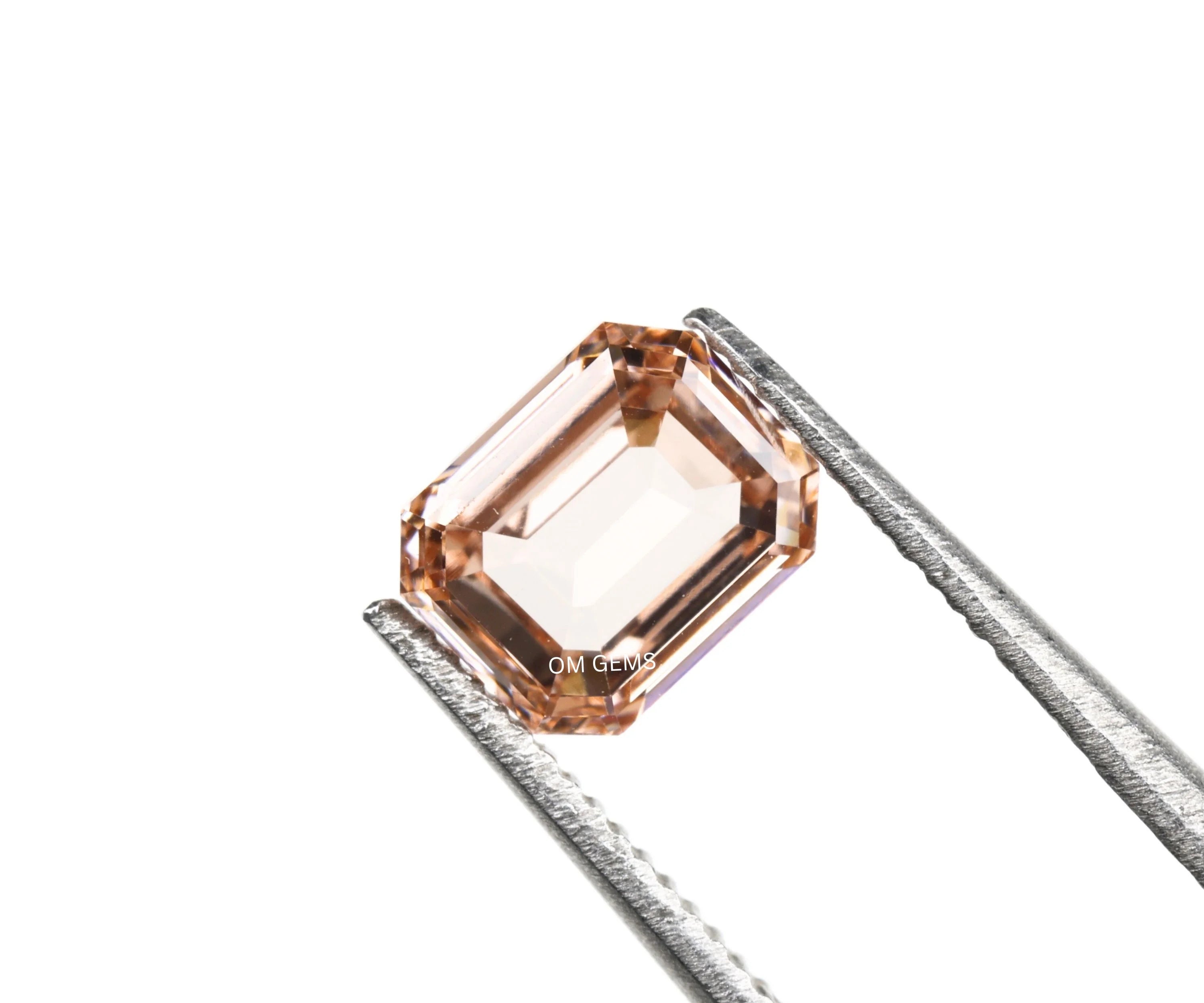 0.60 CT Champagne Emerald Cut Lab Diamond