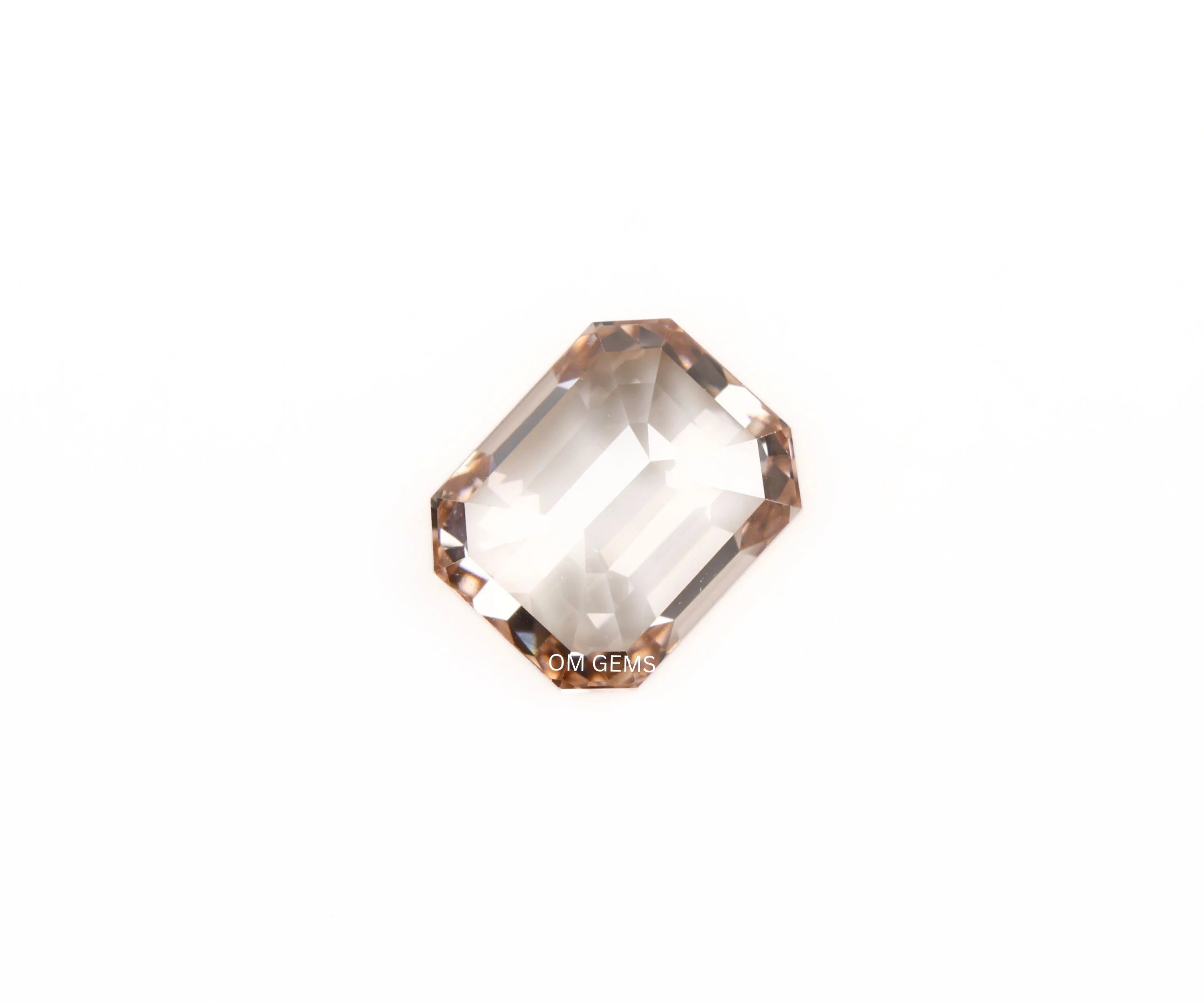 0.60 CT Champagne Emerald Cut Lab Diamond