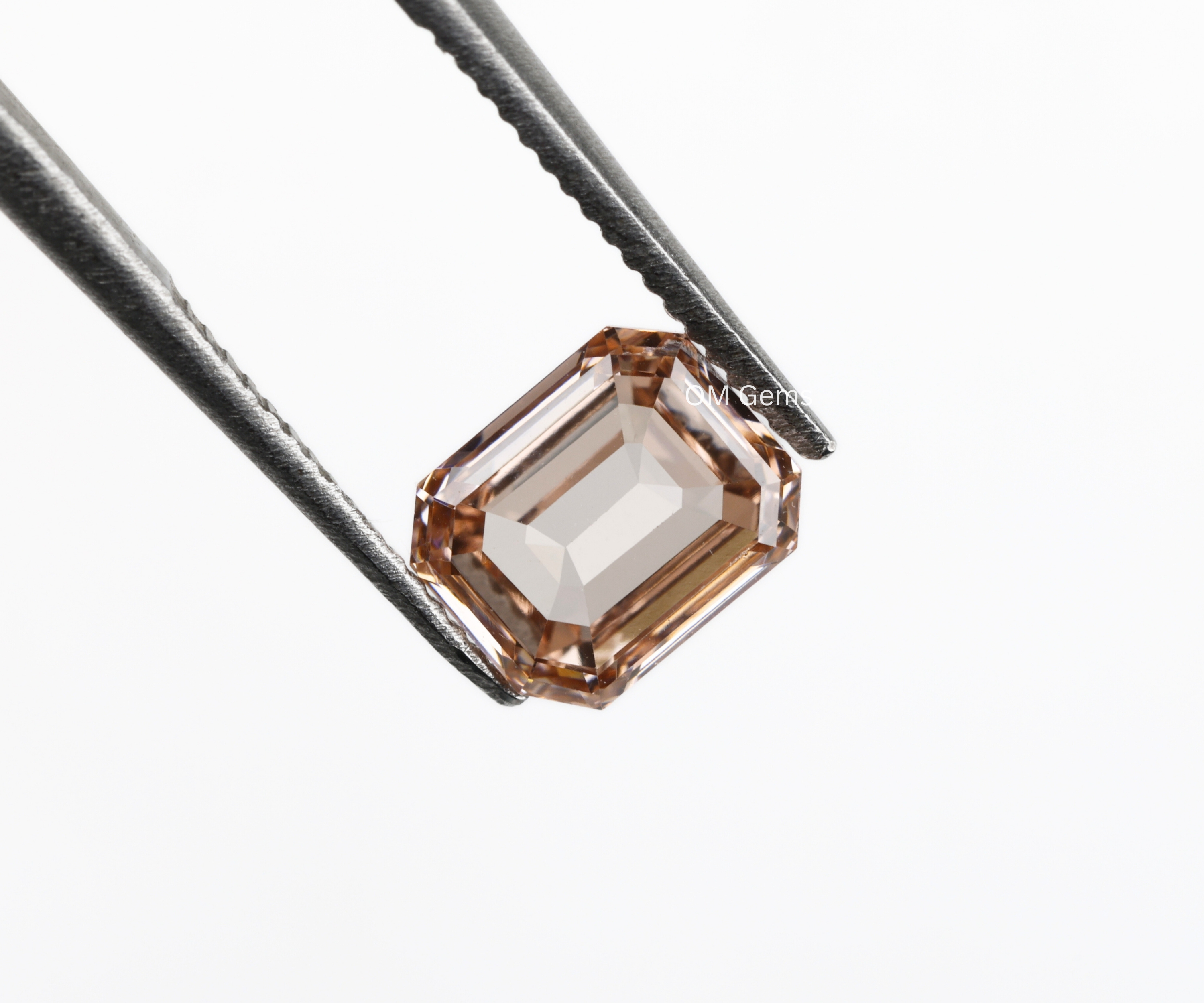 0.60 CT Champagne Emerald Cut Lab Diamond
