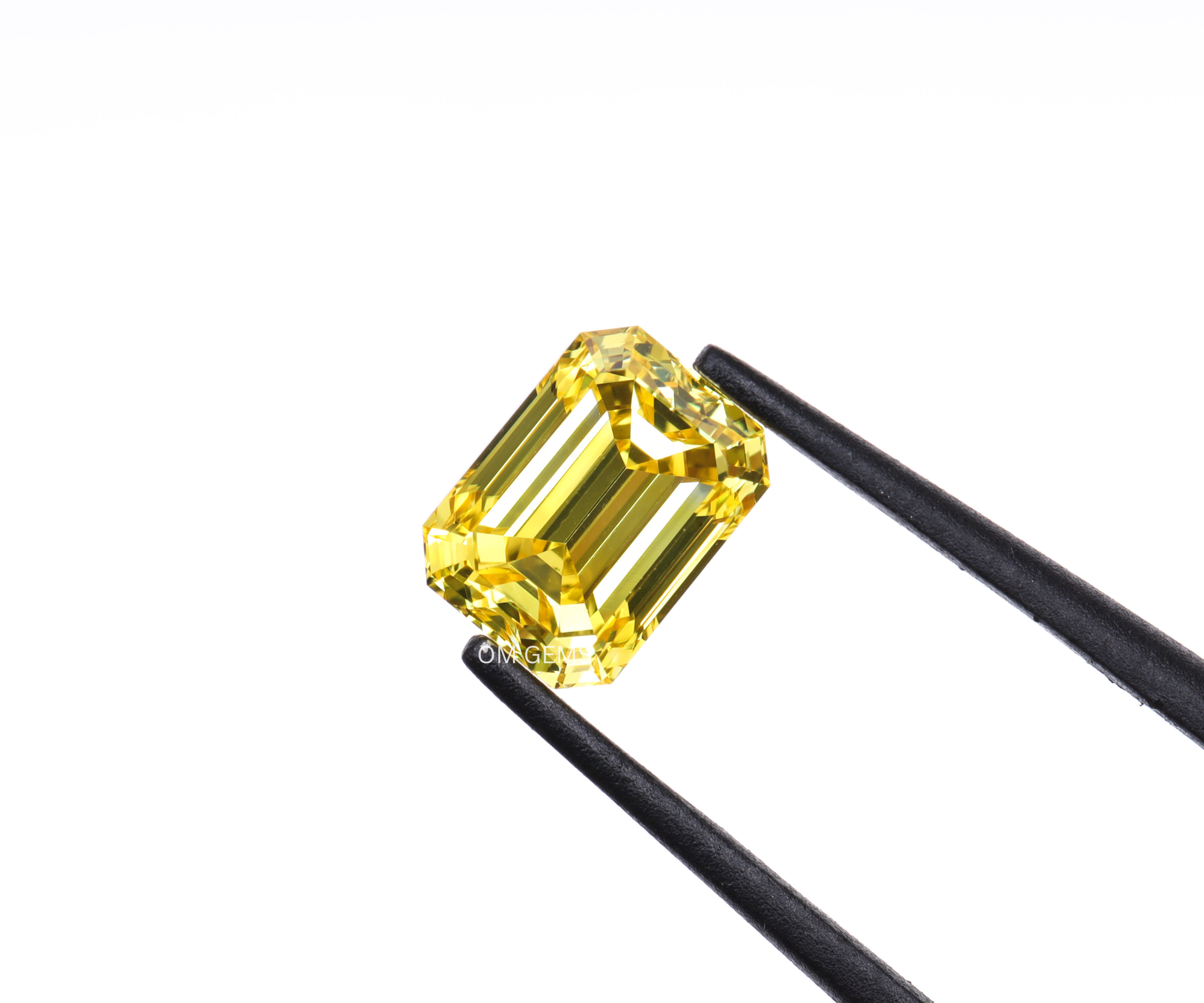 0.74 CT Yellow Emerald Cut Lab Grown Diamond