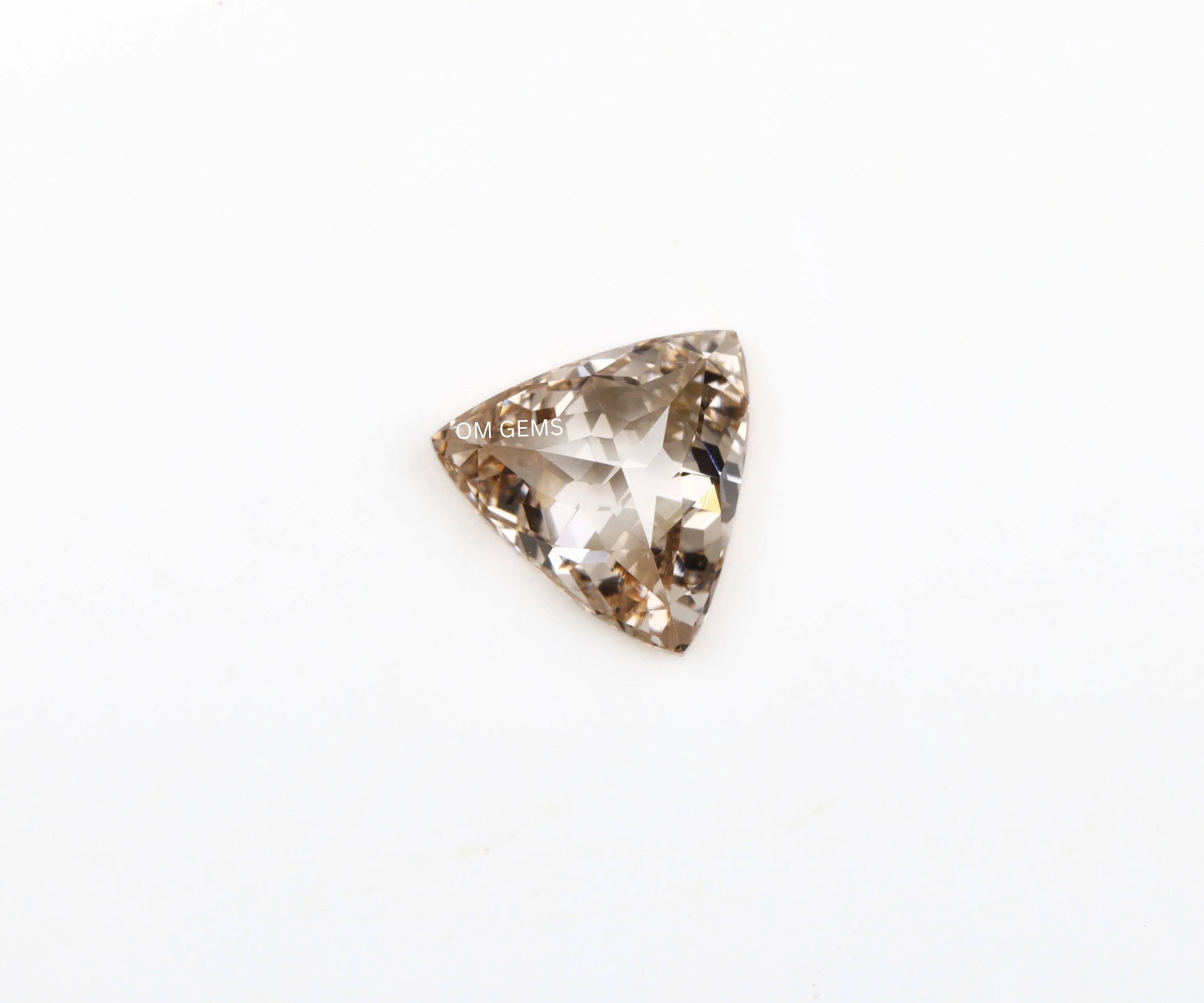 0.85 Carat Champagne Trillion Cut Lab Diamond
