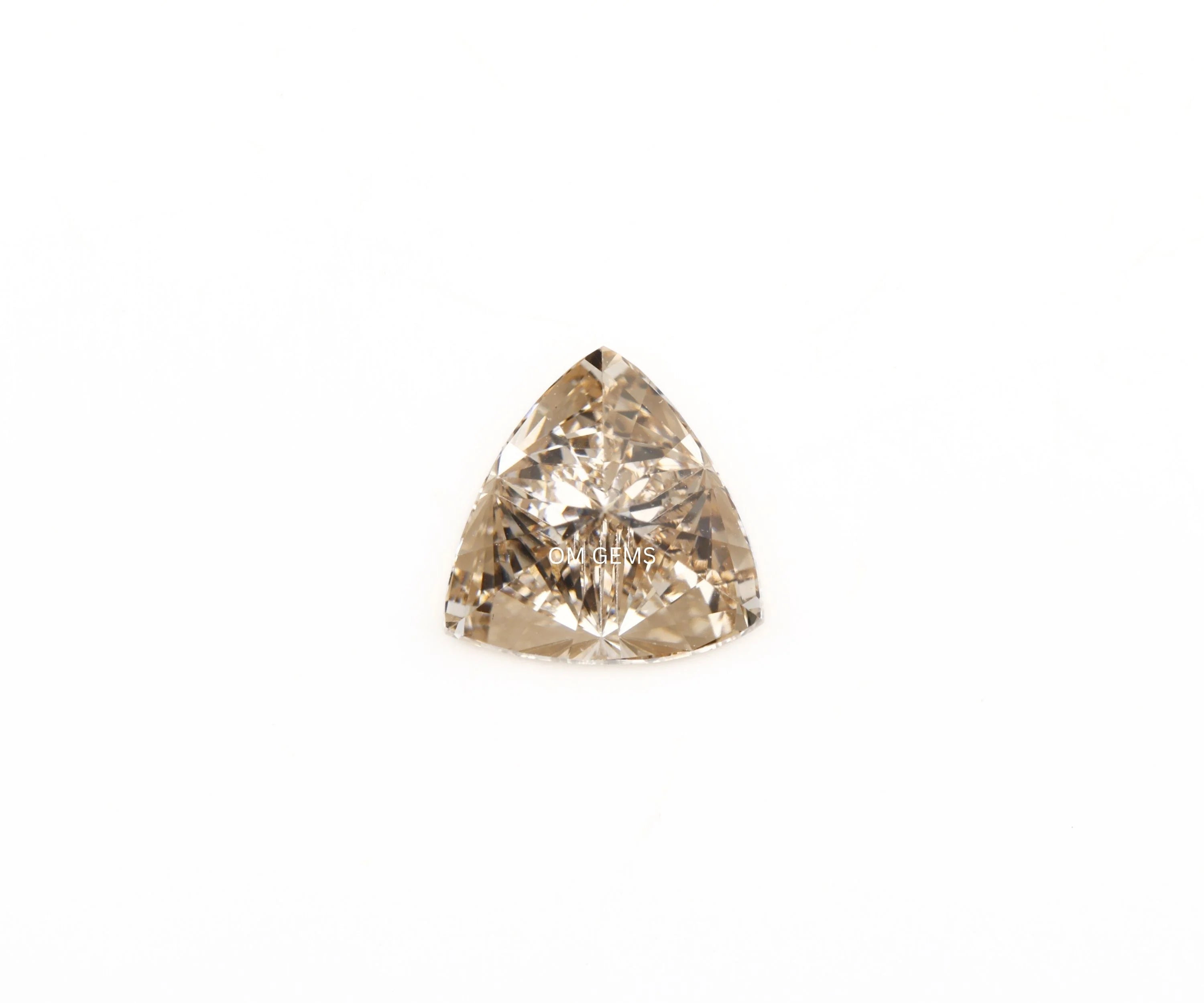 0.85 Carat Champagne Trillion Cut Lab Diamond