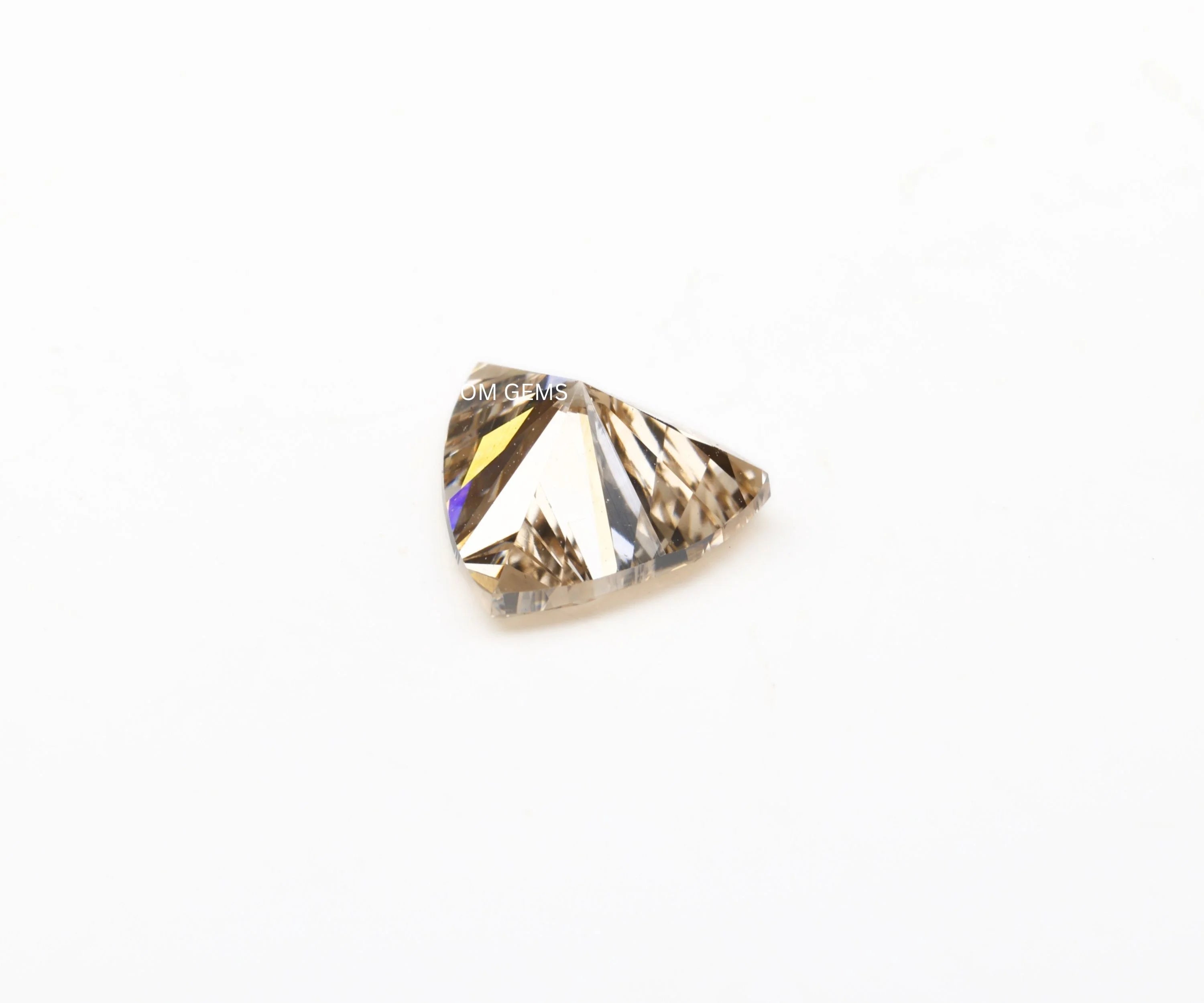 0.85 Carat Champagne Trillion Cut Lab Diamond