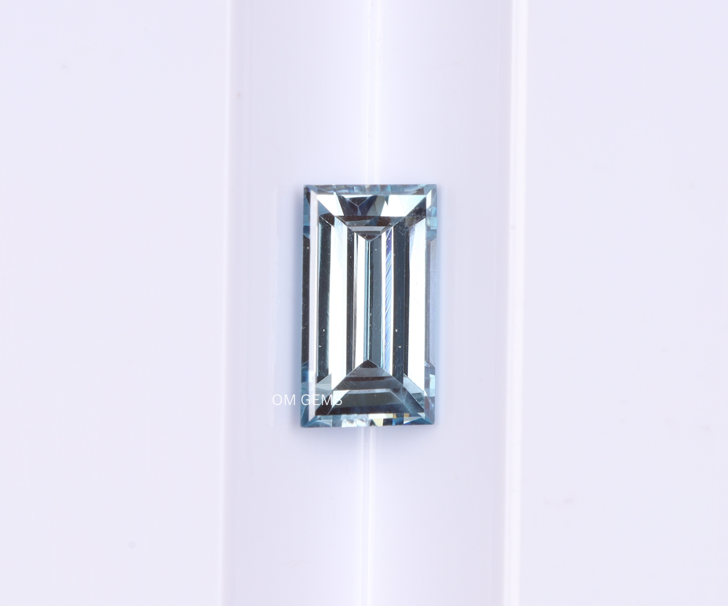 1.00 CT Blue Baguette Lab Grown Diamond
