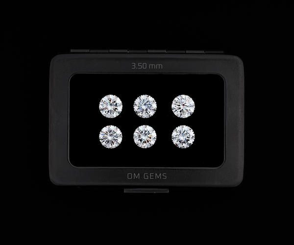 3.50mm Round Melee Loose Lab Grown CVD Diamond E Color VVS2 Clarity