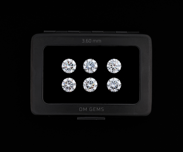 3.60mm Round Melee Loose Lab Grown CVD Diamond E Color VVS2 Clarity