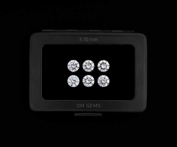 3.70mm Round Melee Loose Lab Grown CVD Diamond E Color VVS2 Clarity