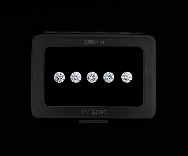 3.80mm Round Melee Loose Lab Grown CVD Diamond E Color VVS2 Clarity