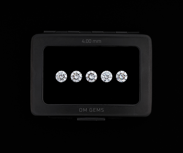 4.00mm Round Melee Loose Lab Grown CVD Diamond E Color VVS2 Clarity