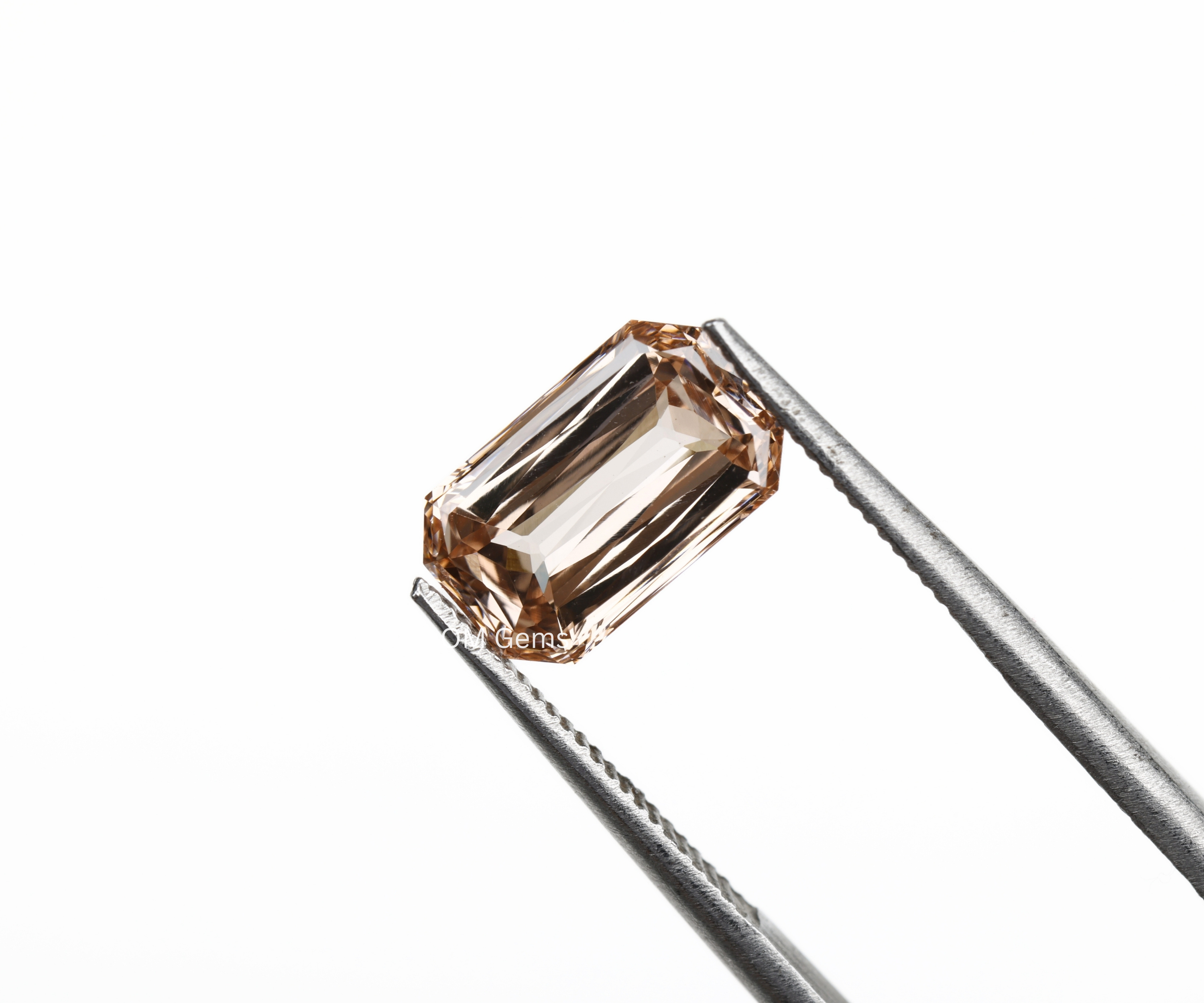 Champagne Emerald Cut Lab Grown Diamond