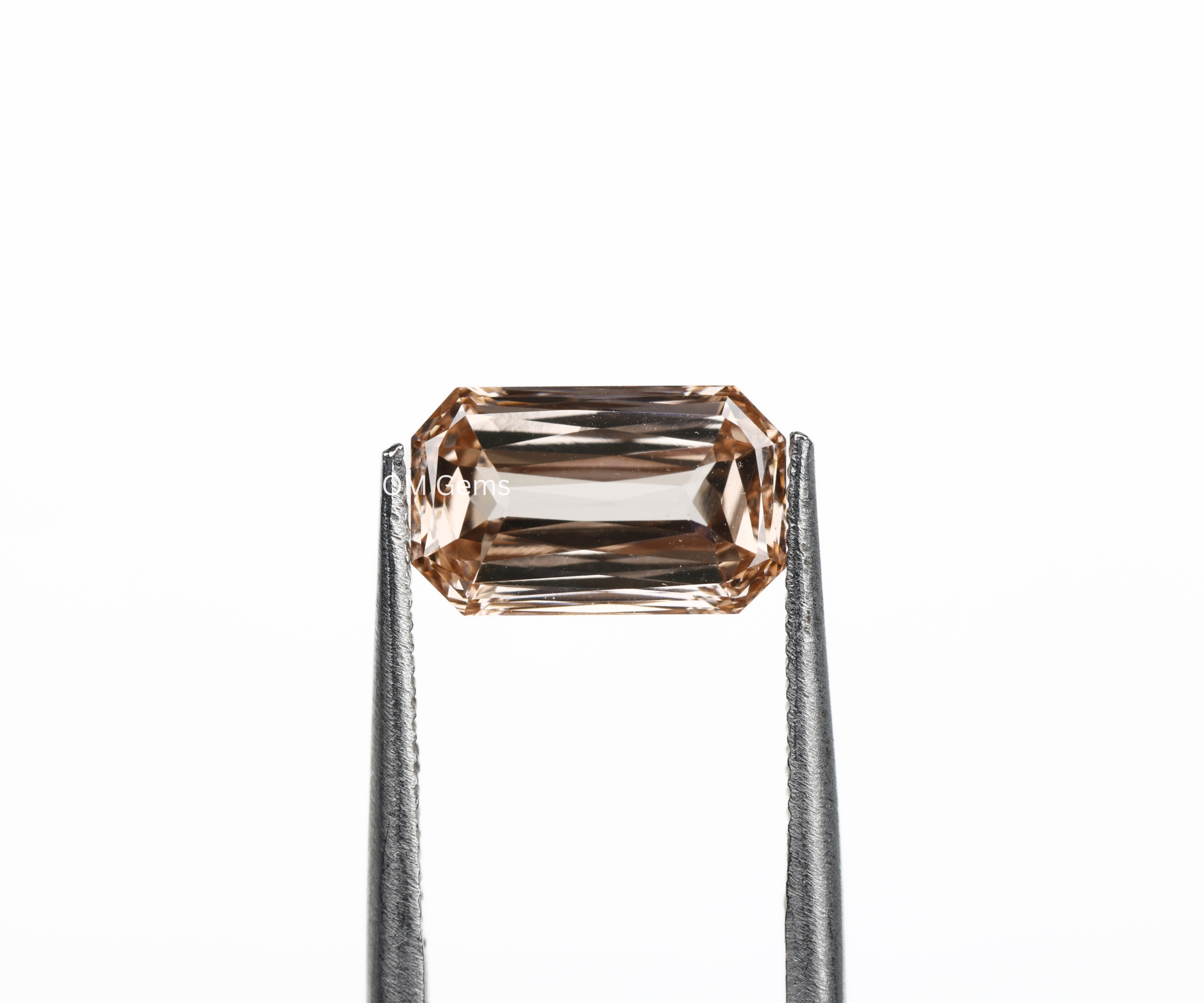 Champagne Emerald Cut Lab Grown Diamond