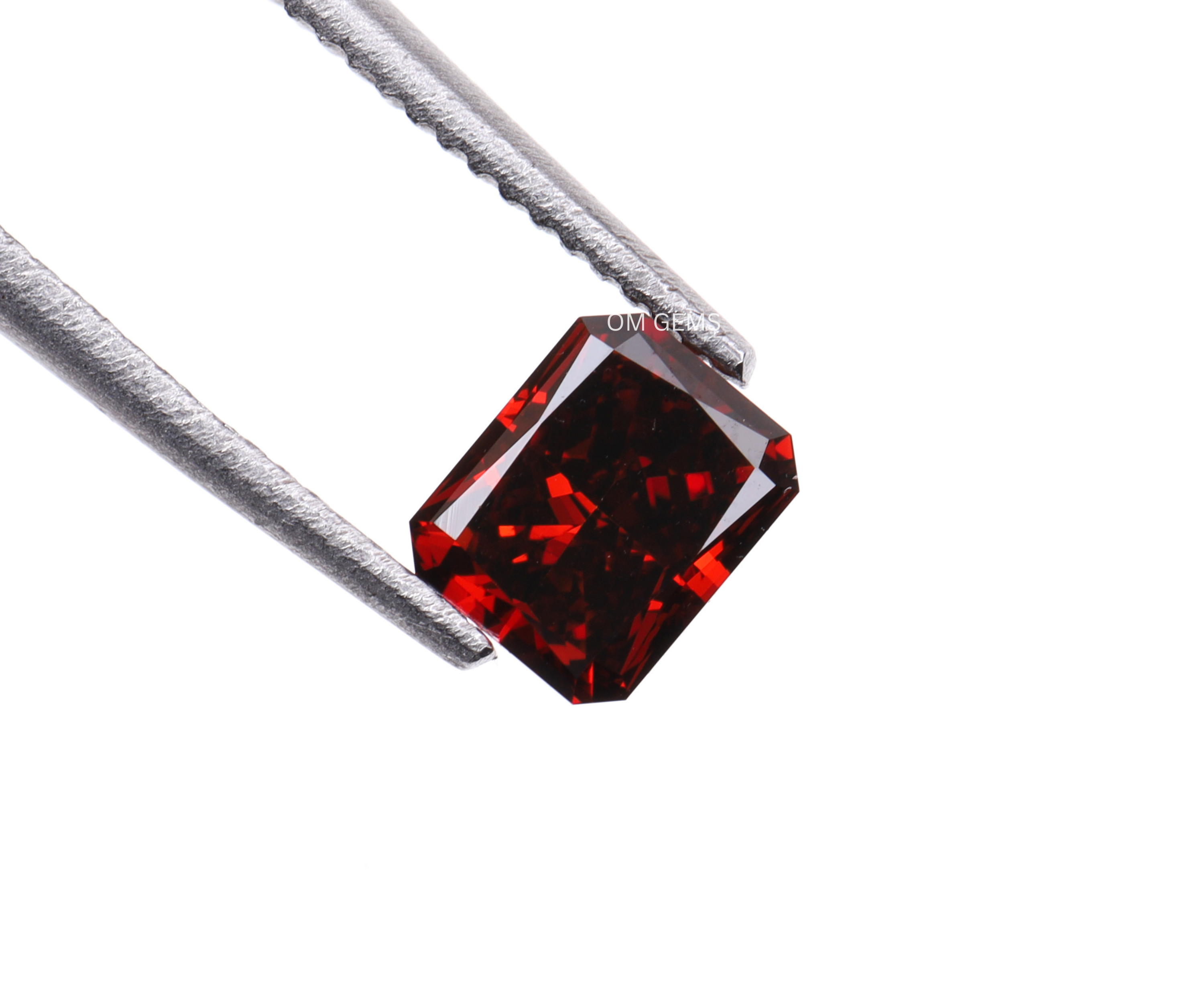 1.50 CT Red Radiant Cut Lab Grown Diamond