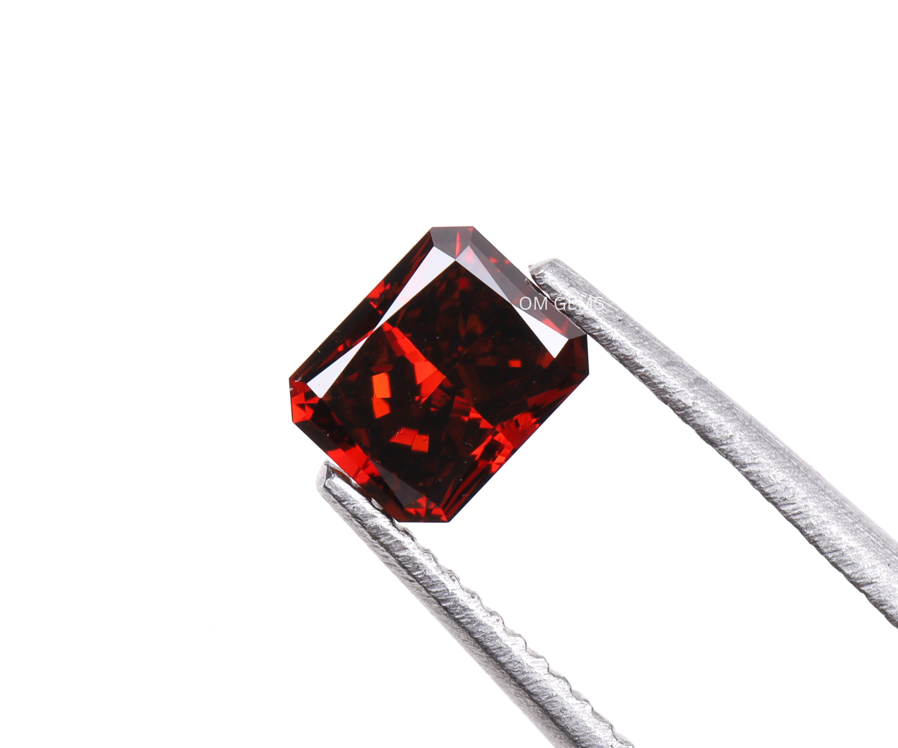 1.50 CT Red Radiant Cut Lab Grown Diamond