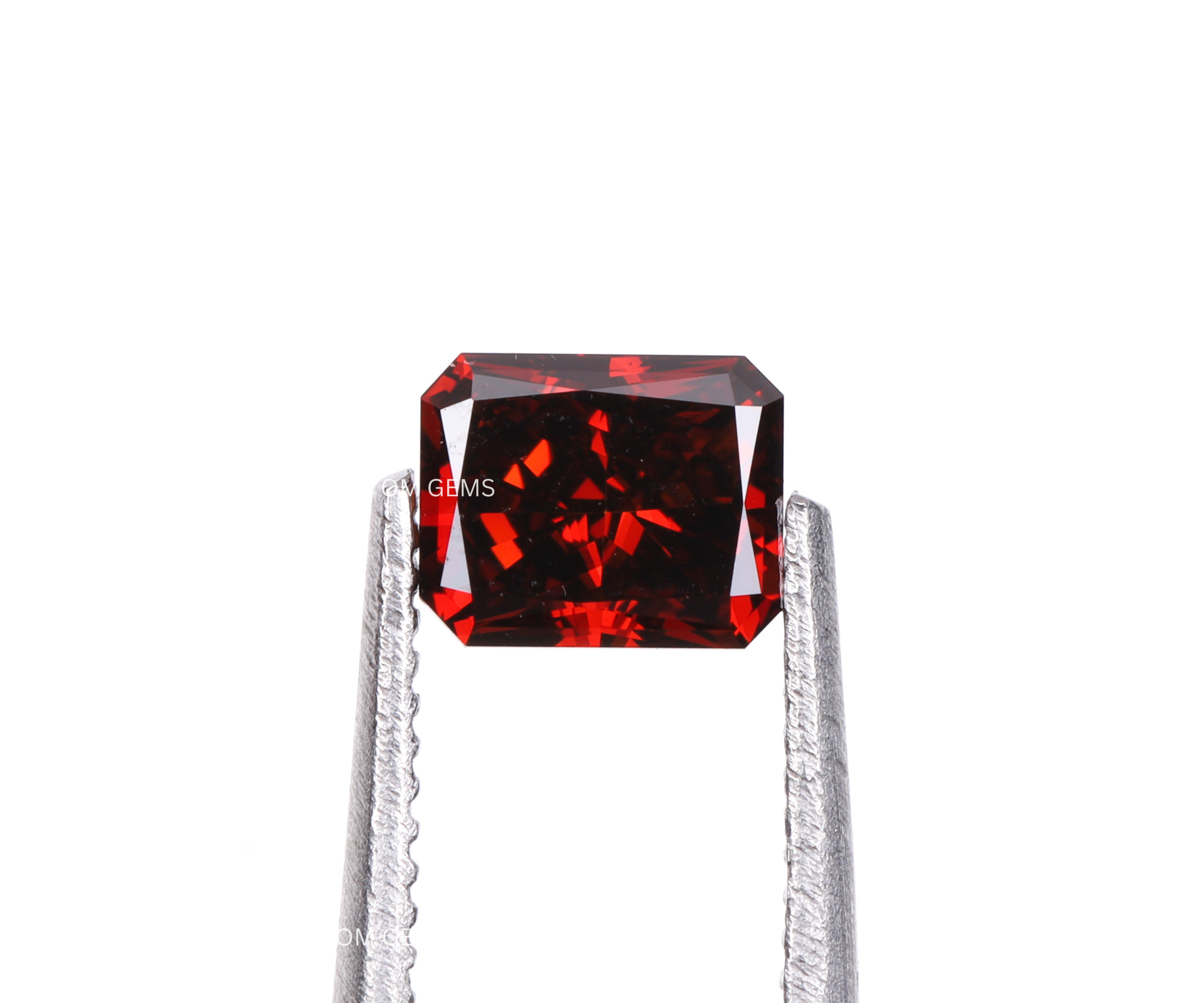 1.50 CT Red Radiant Cut Lab Grown Diamond
