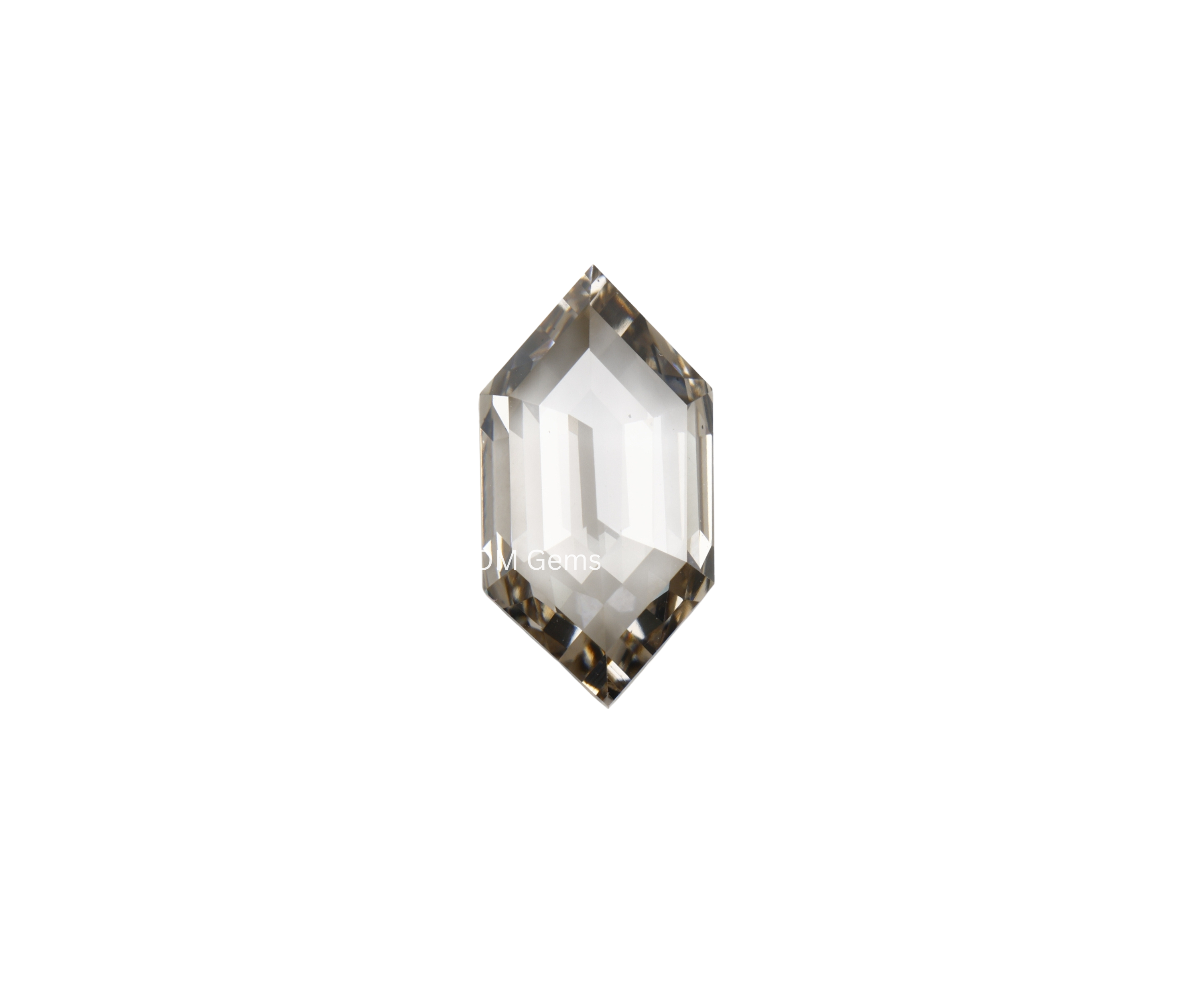 Elongated Hexagon Cut Champagne Loose Diamond