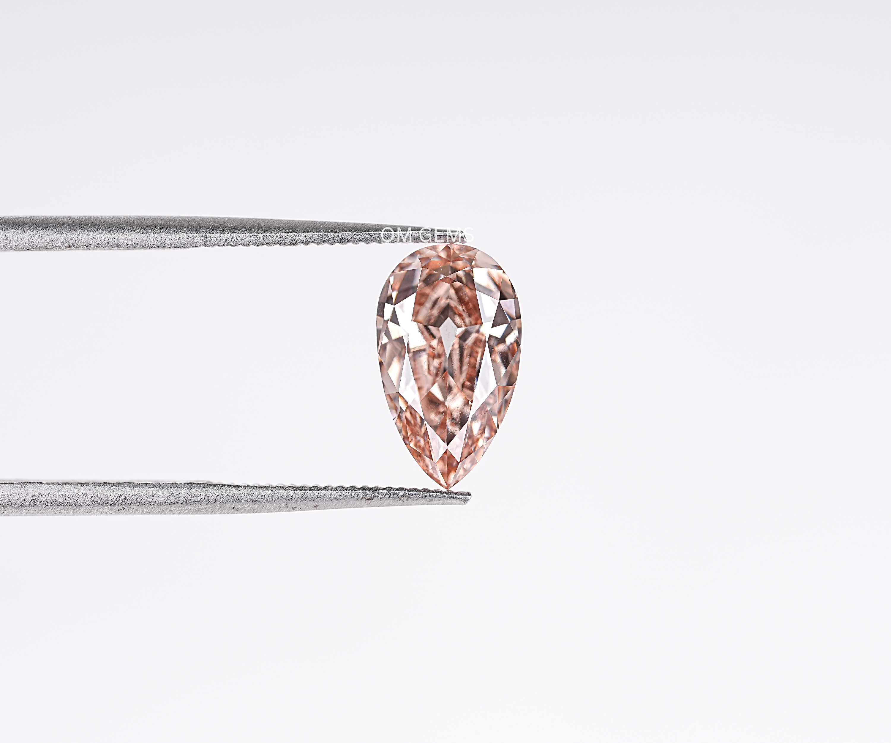 Champagne Old Mine Pear Cut Lab Grown Diamond