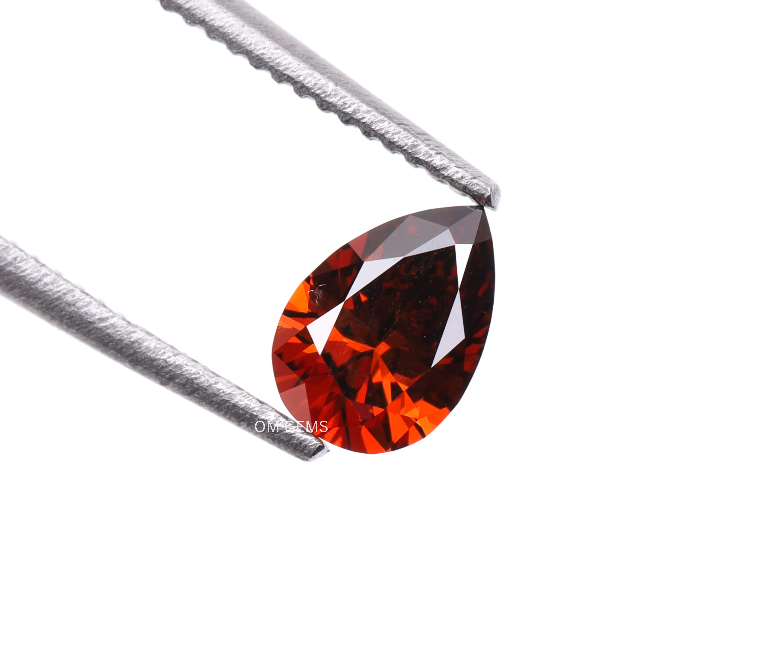 1.75 CT Red Pear Shaped Lab Grown Diamond