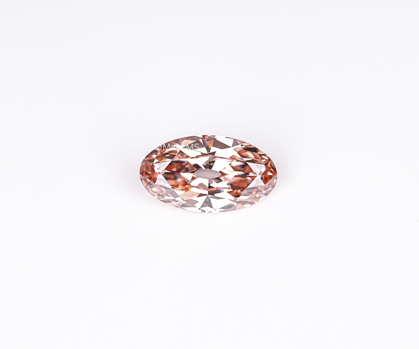 1.79 Carat Oval Cut Lab Grown CVD Diamond Fancy Champagne Color VVS2 Clarity