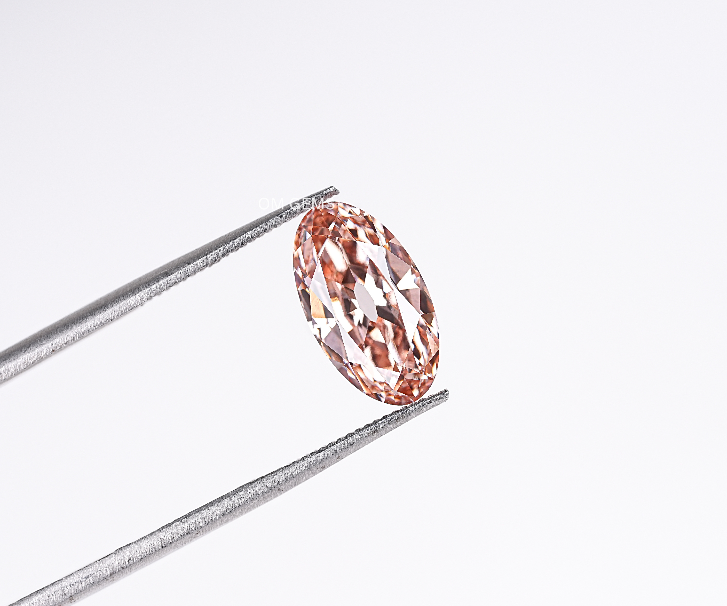 Champagne Old Mine Oval Cut Lab Grown Diamond