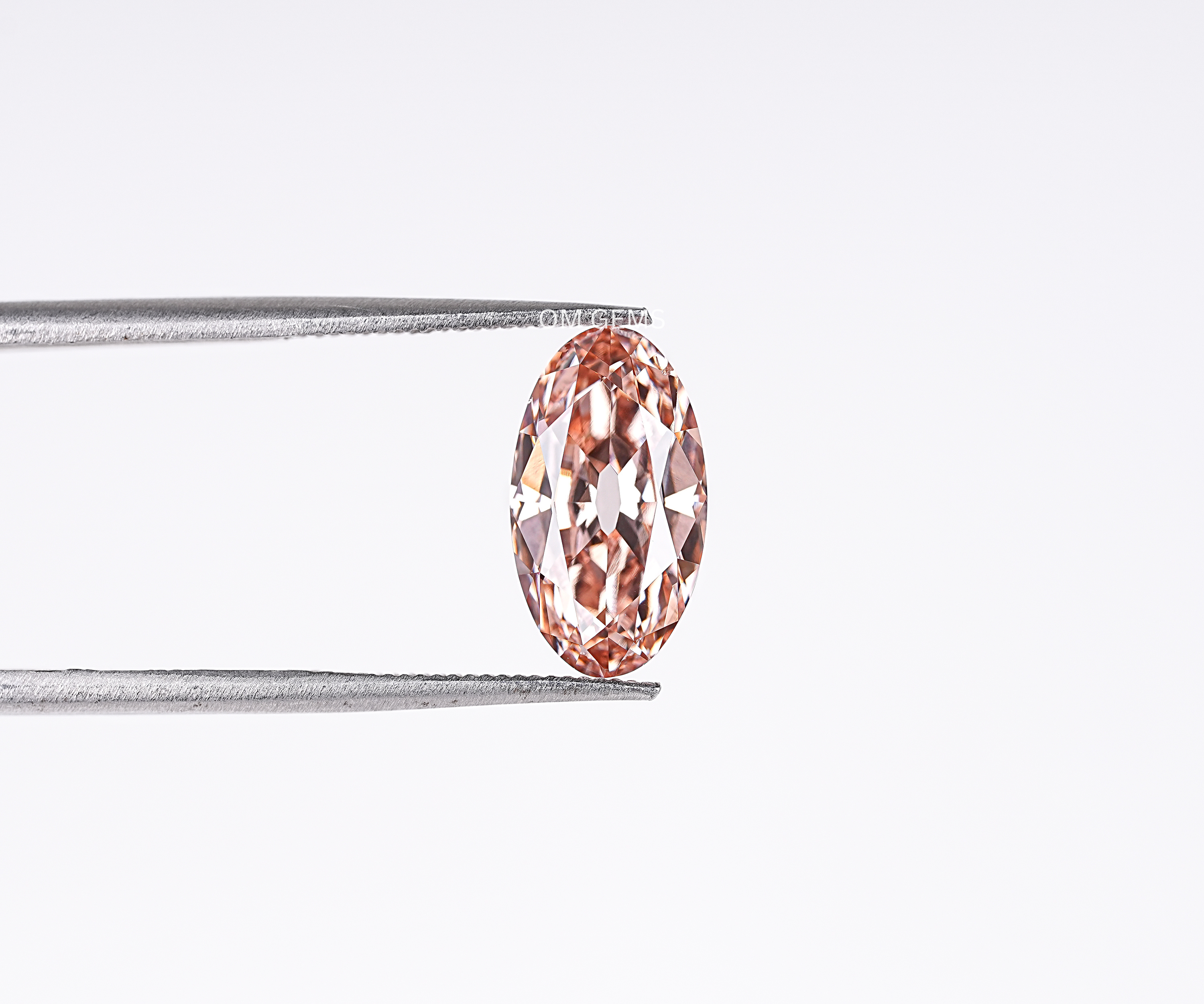 Champagne Old Mine Oval Cut Lab Grown Diamond