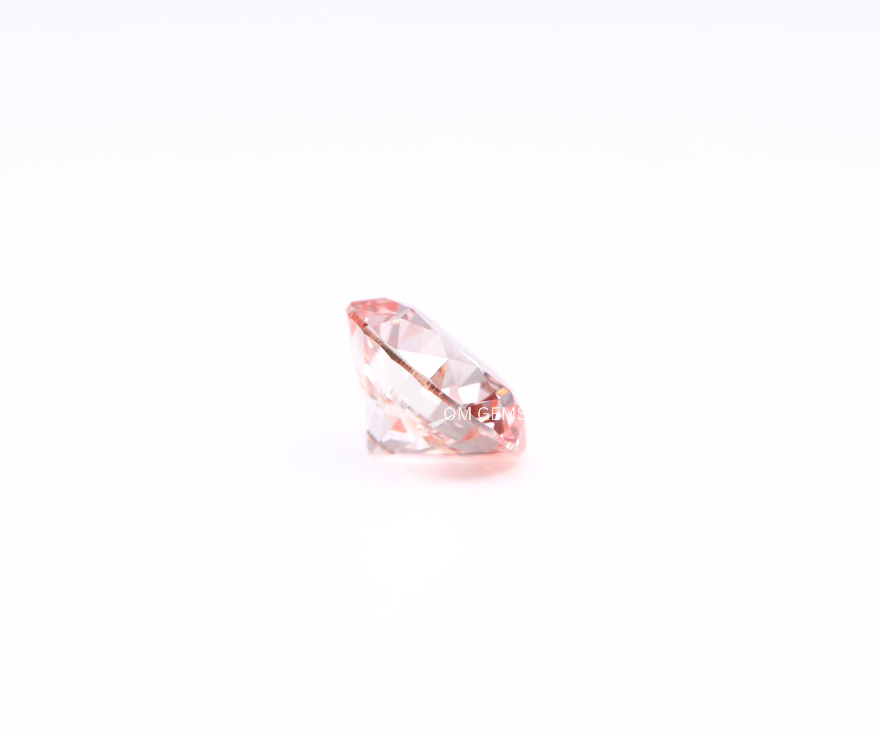 0.52 CT Pink Round Cut Lab Grown Diamond