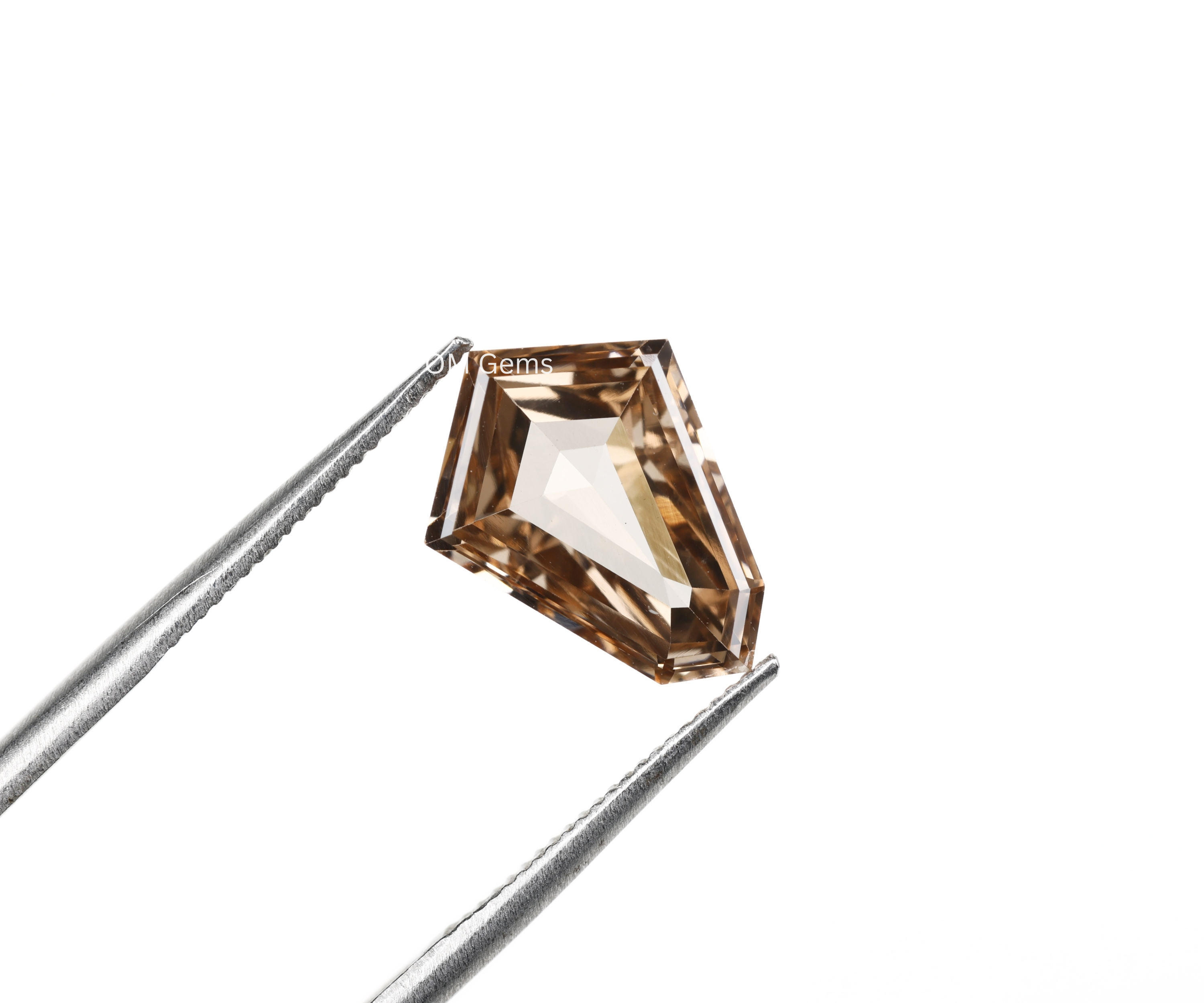 Champagne Shield Cut Lab Grown Diamond