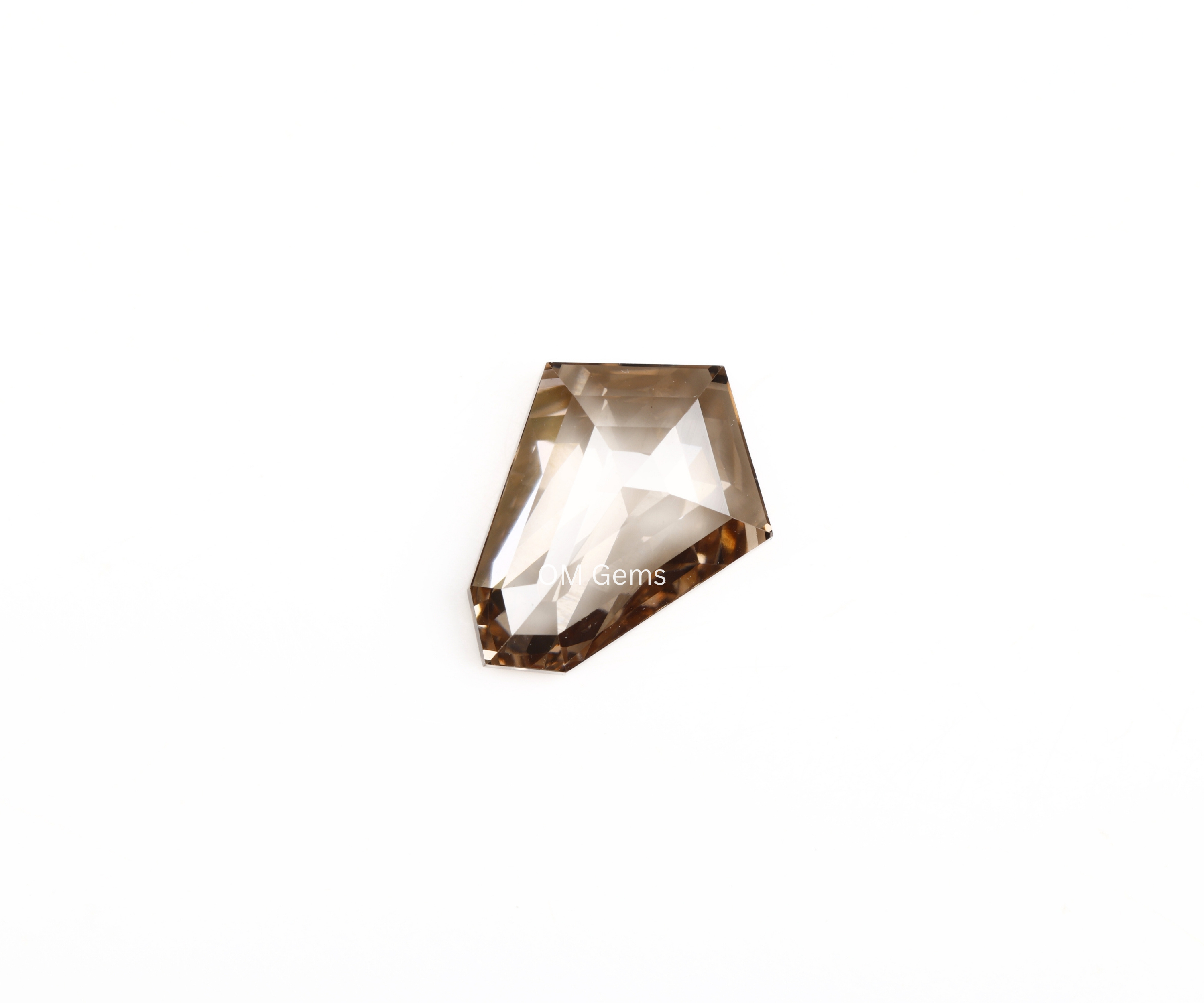 Champagne Shield Cut Lab Grown Diamond