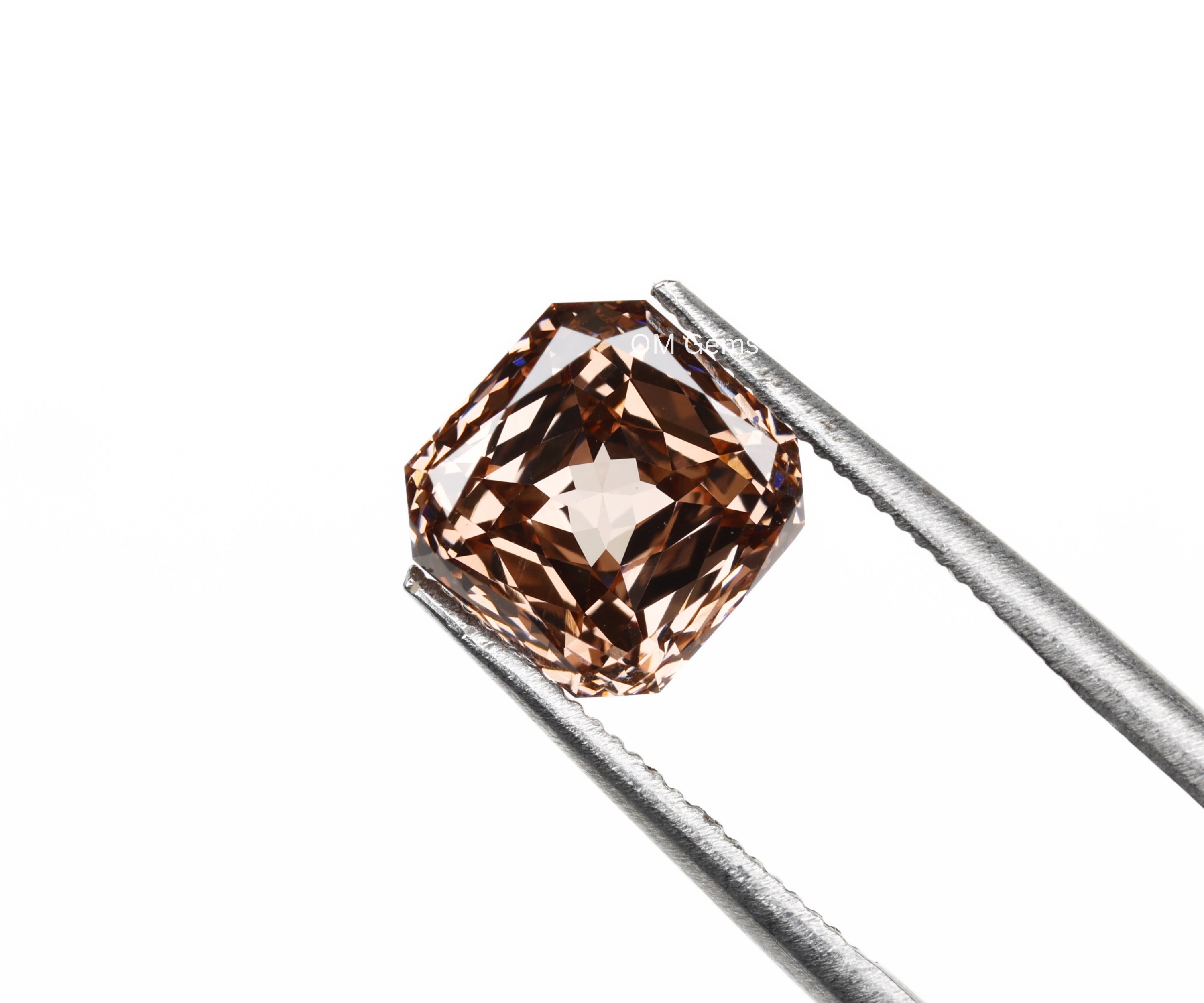 Champagne Asscher Cut Lab Grown Diamond