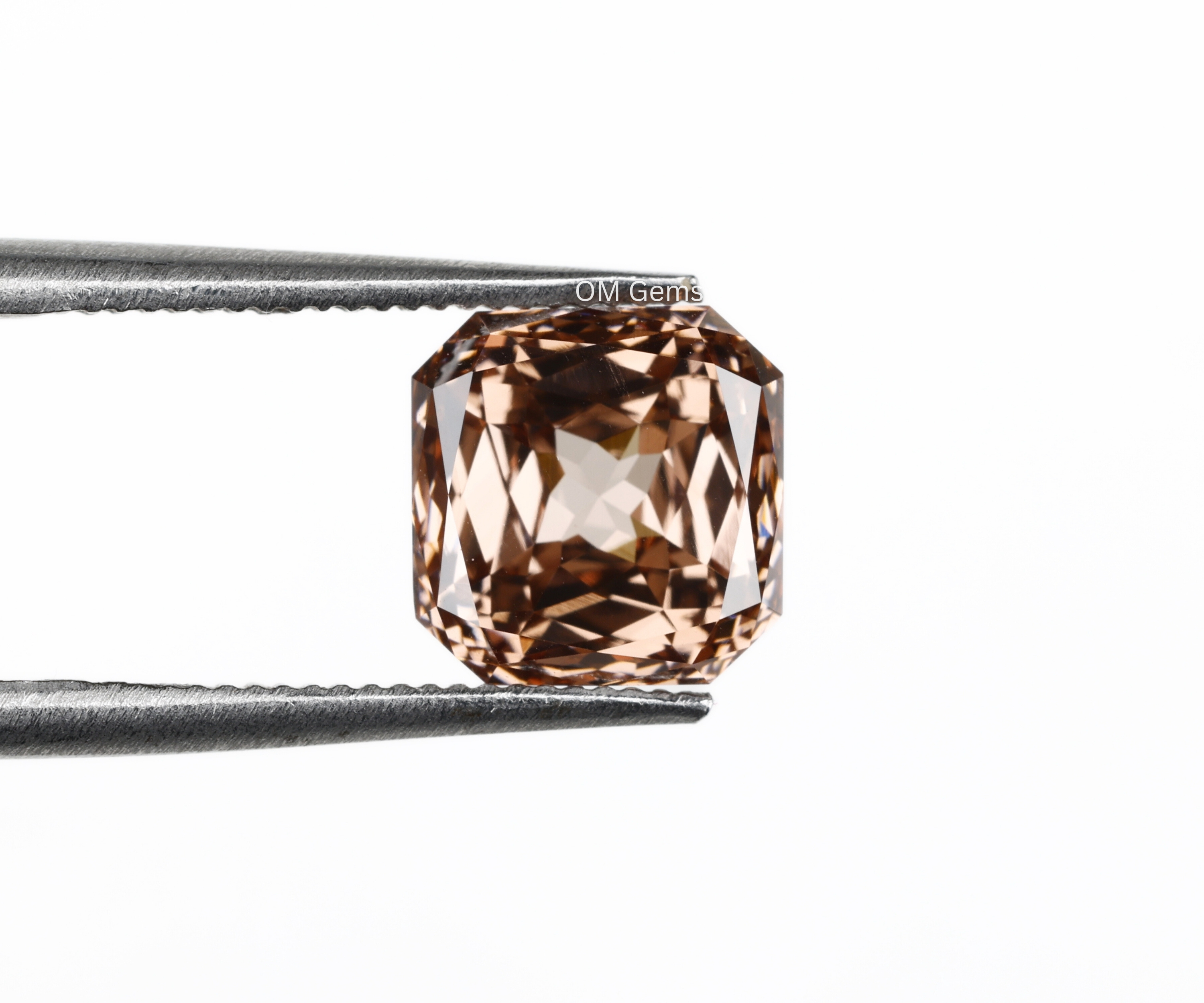 Champagne Asscher Cut Lab Grown Diamond
