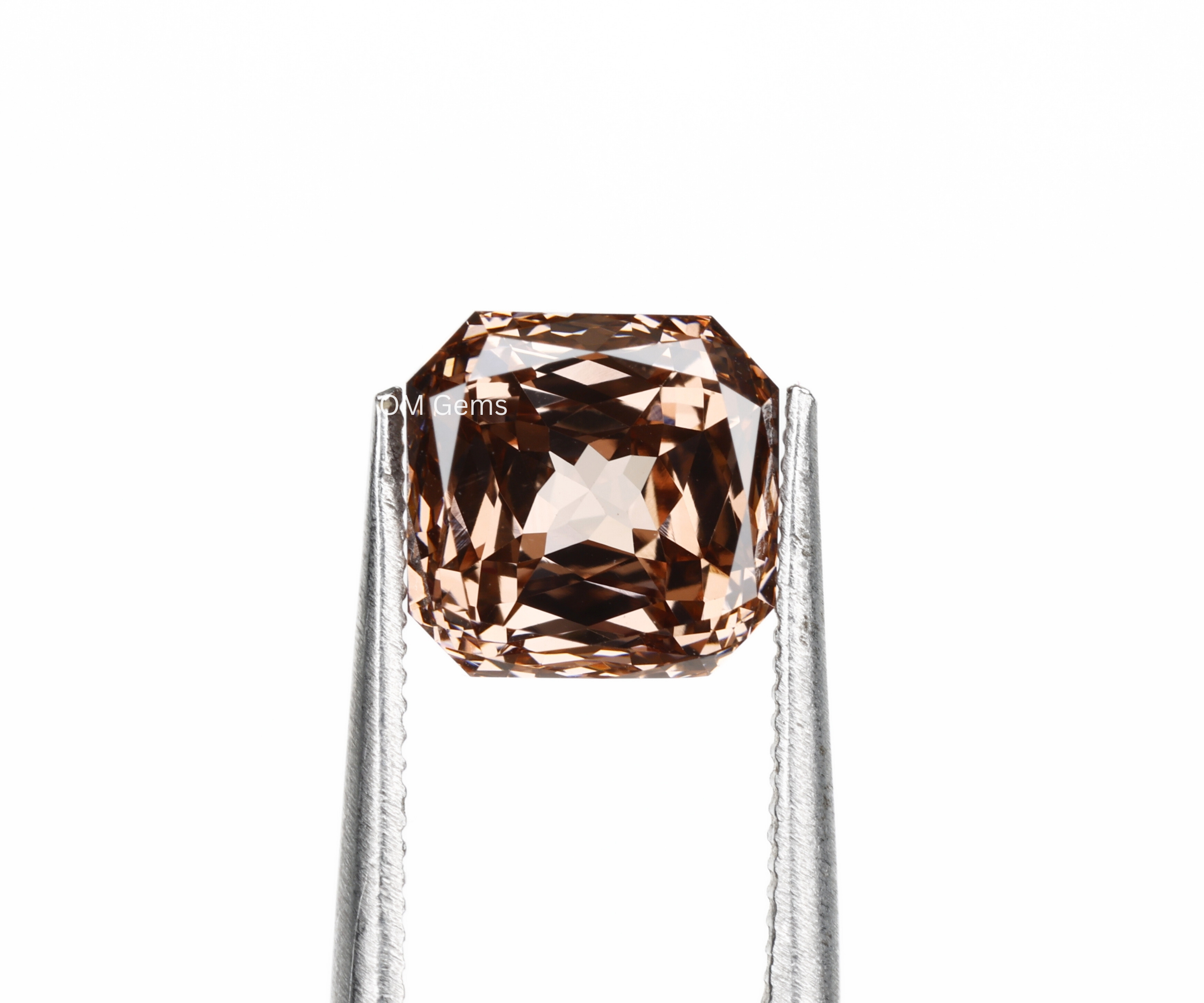 Champagne Asscher Cut Lab Grown Diamond