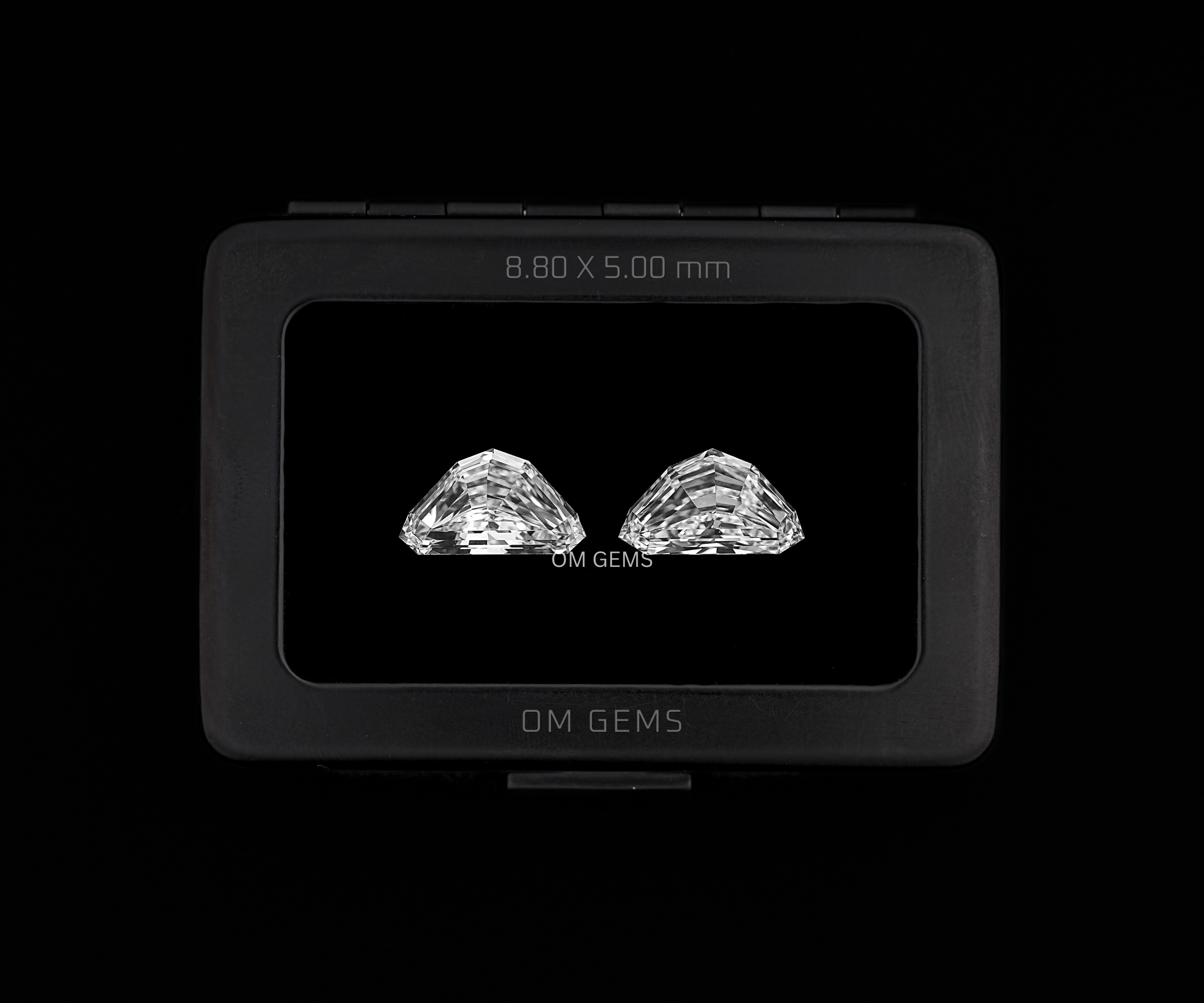 1.92 CT Step Cut Trillion Lab Grown Diamond Matching Pair