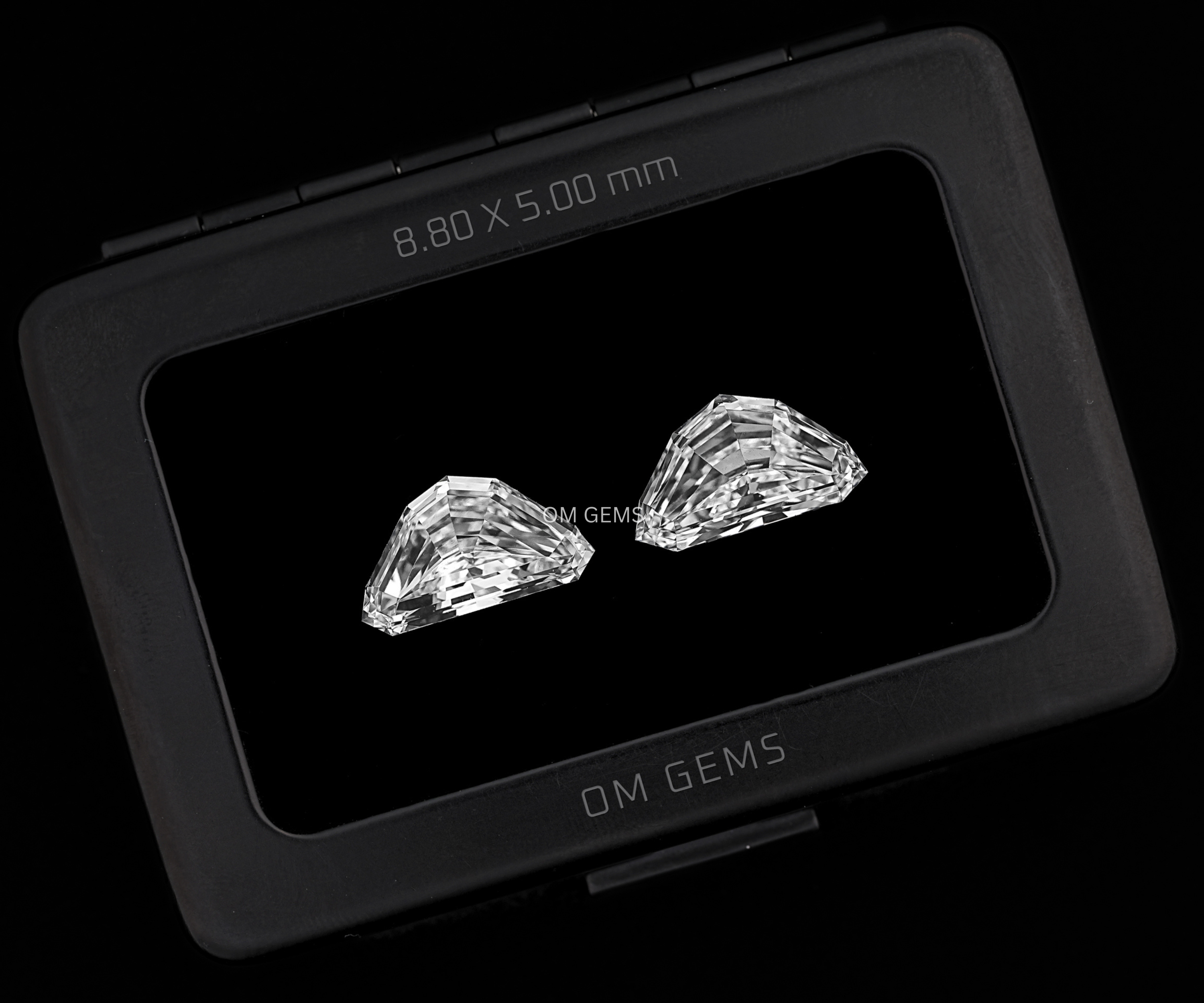 Step Cut Trillion Lab Grown Diamond Matching Pair