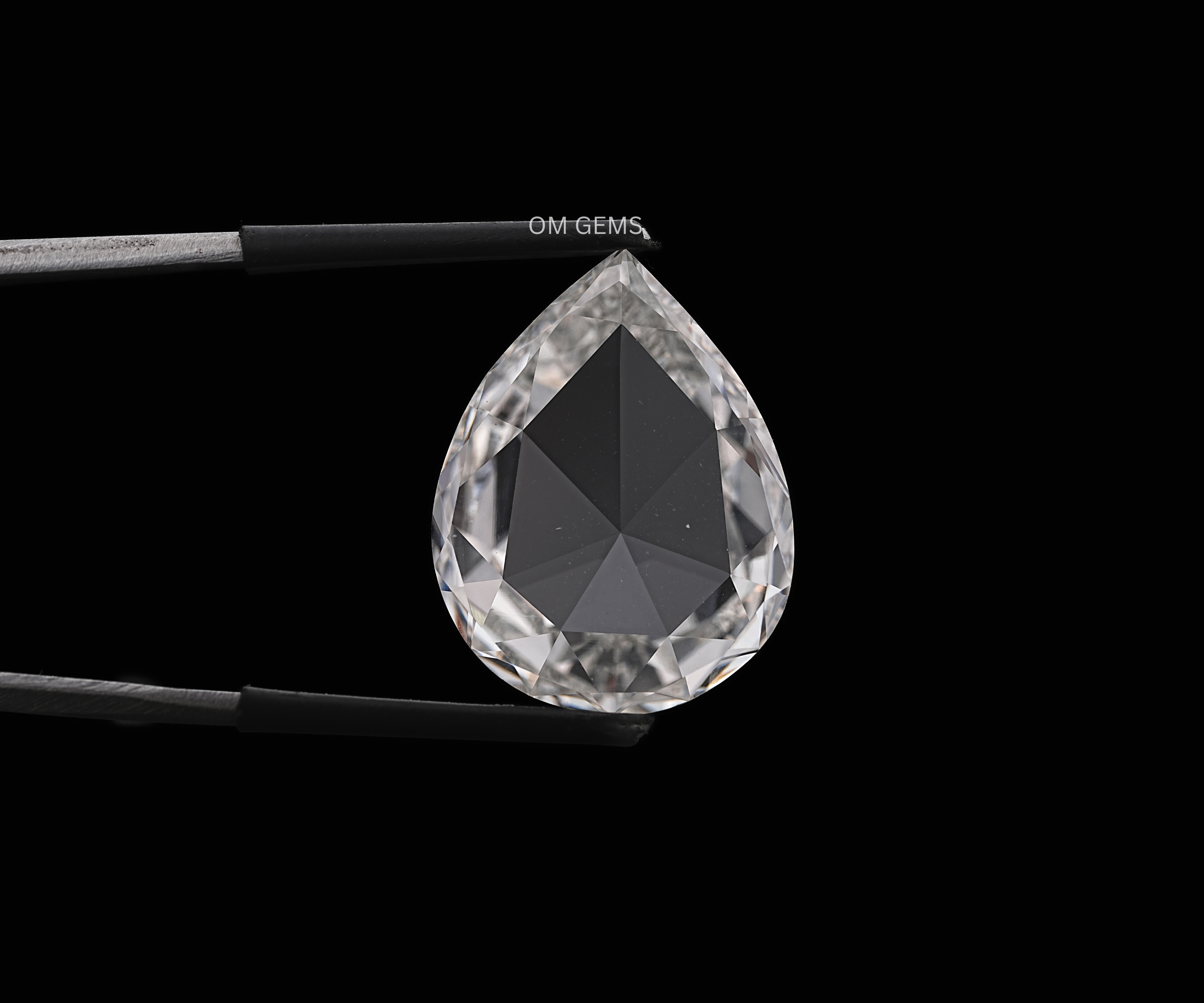 Lab Grown Rose Cut Pear Diamond