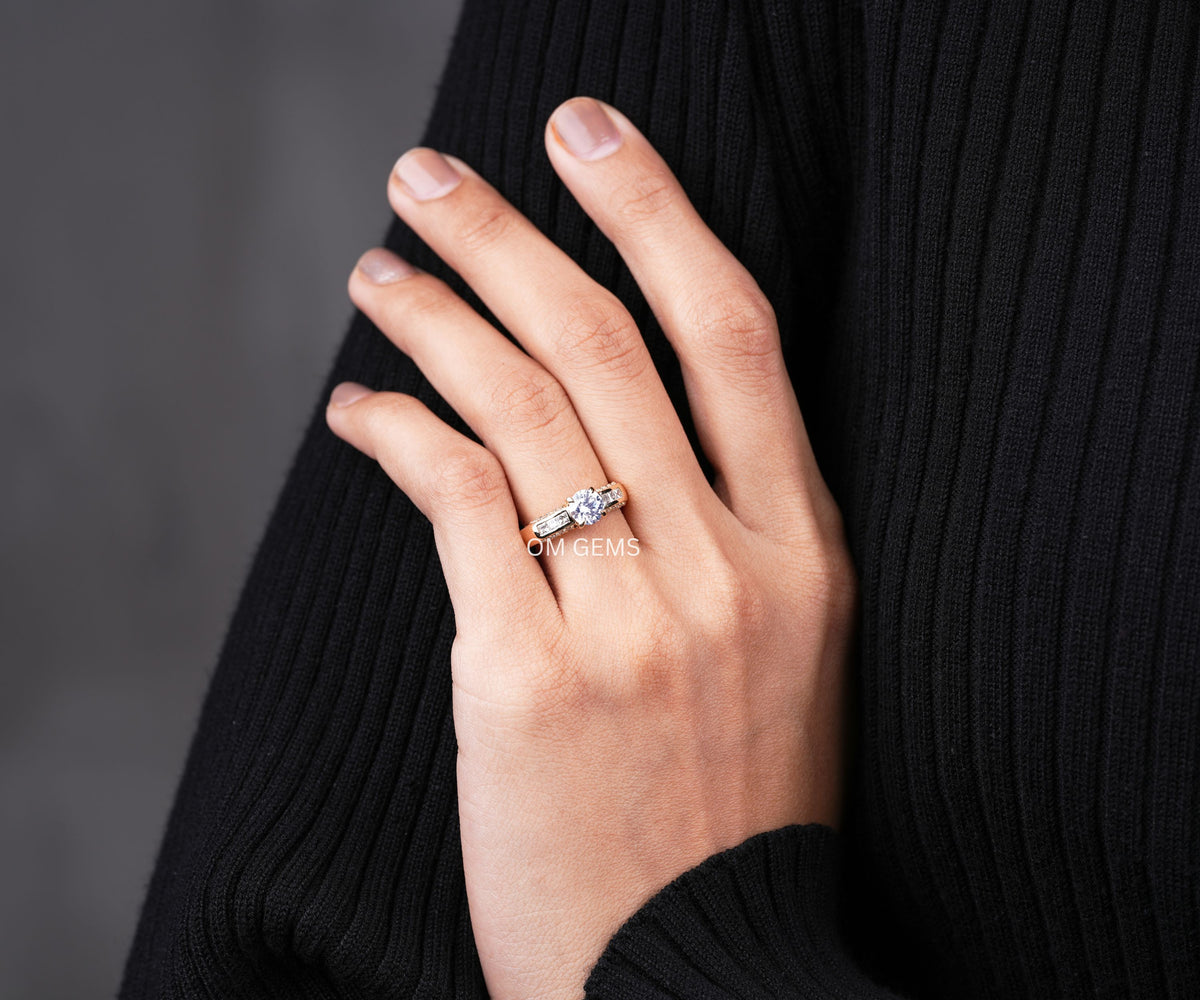 1 Ct Round Lab Grown Diamond Engagement Ring
