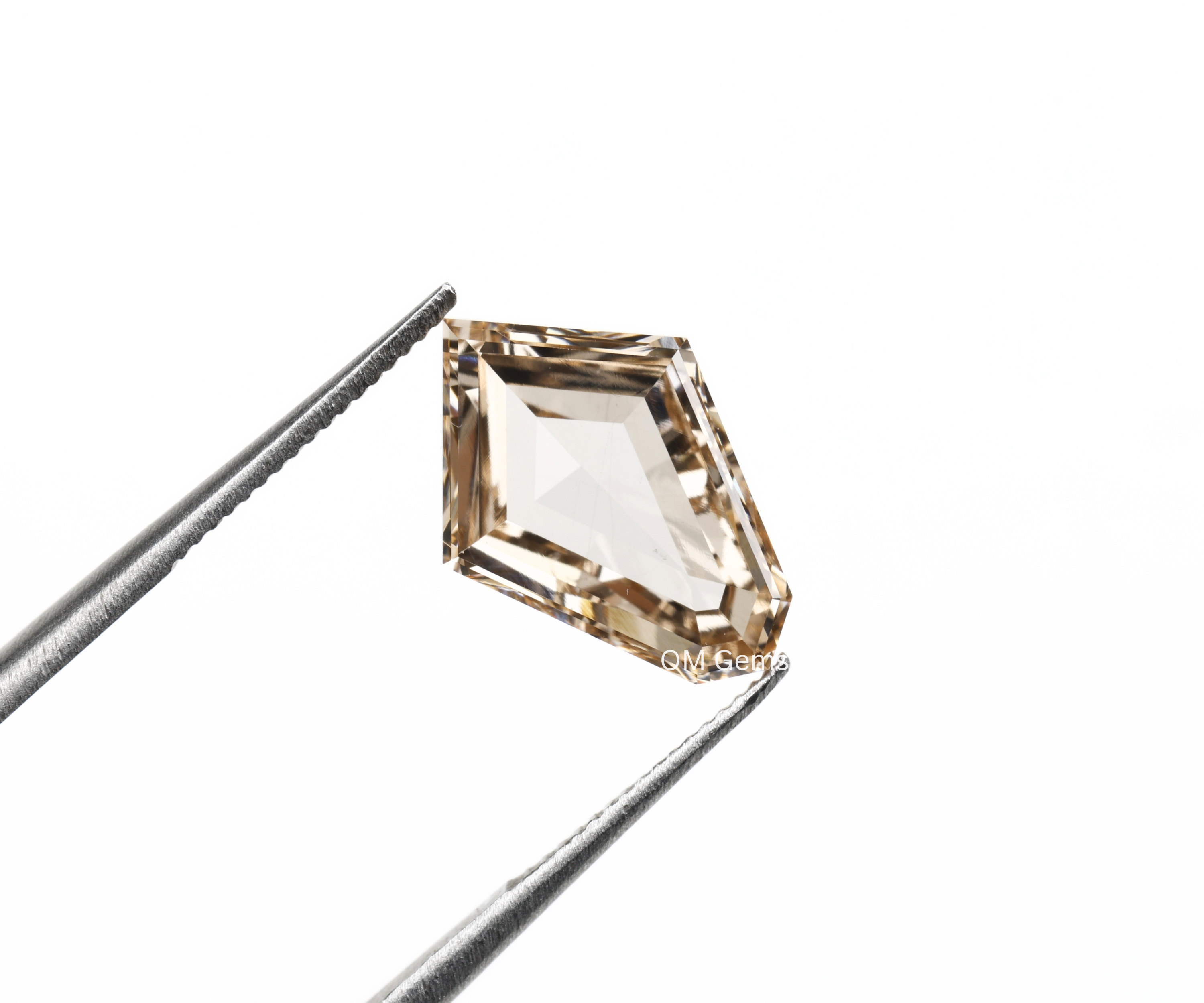 Shield Cut Champagne Lab Grown Diamond