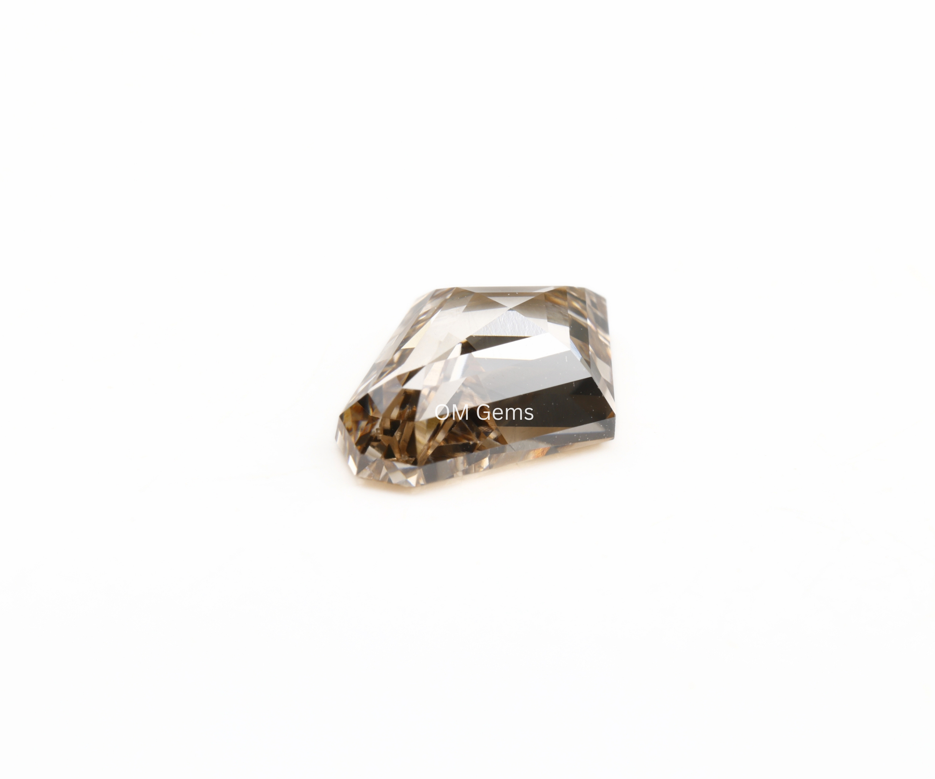 Shield Cut Champagne Lab Grown Diamond