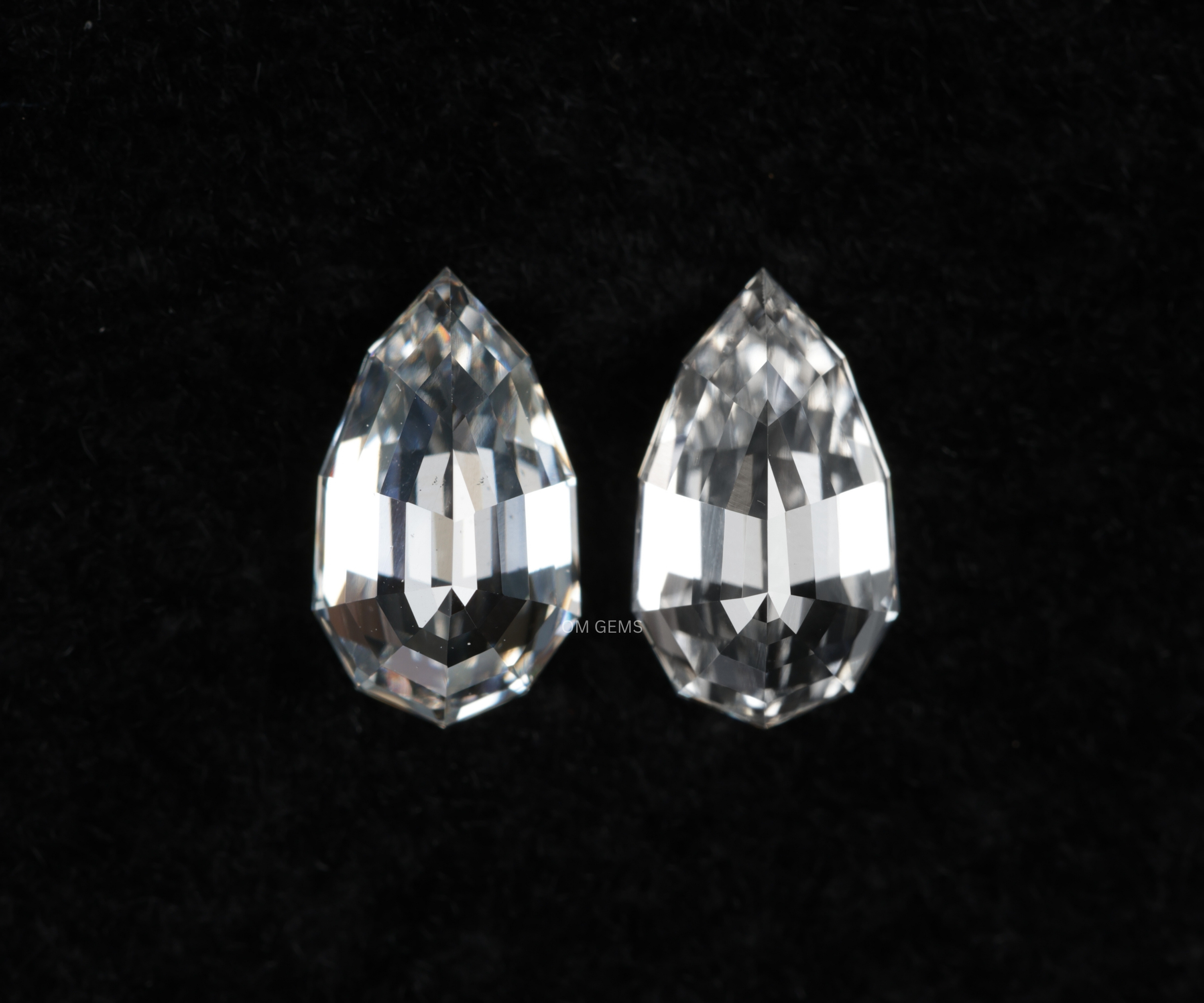 2.08 CT Pear Lab Grown Diamond Matching Pair