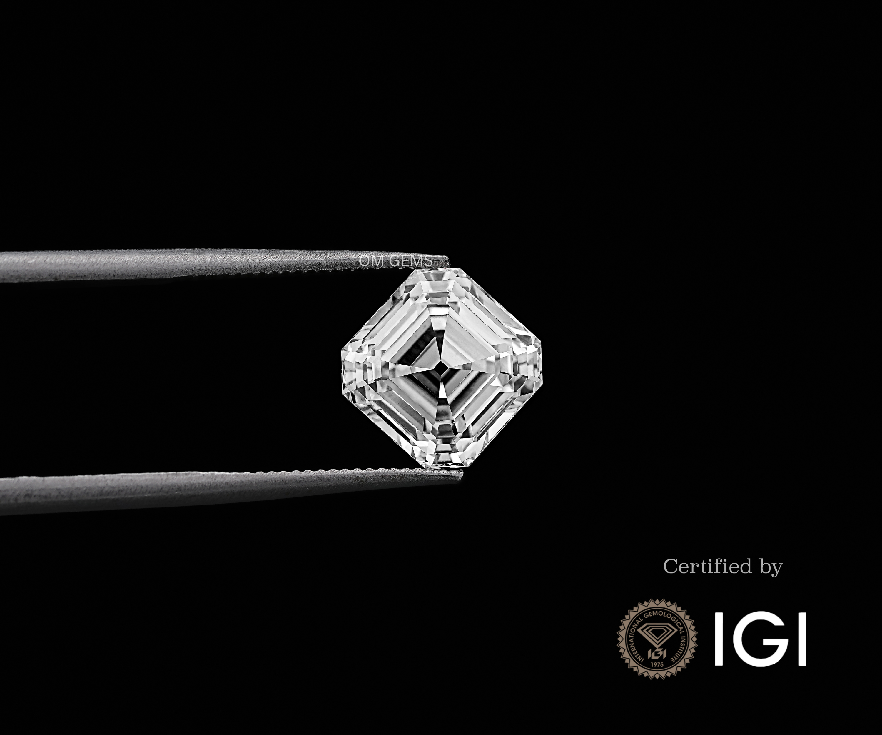 Old Mine Asscher Cut Lab Grown Diamond