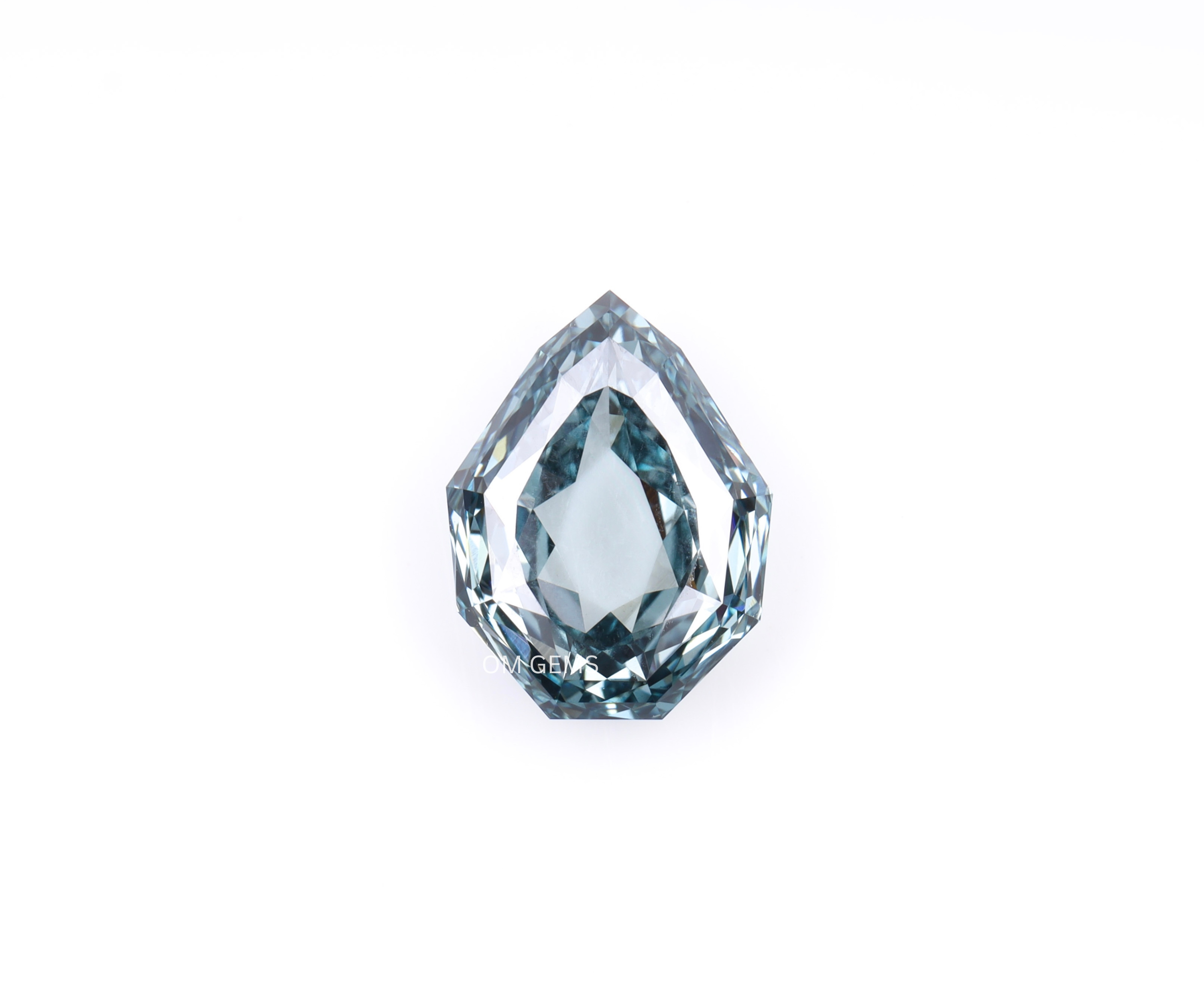 2.12 CT Blue Lab Grown Shield Cut Diamond