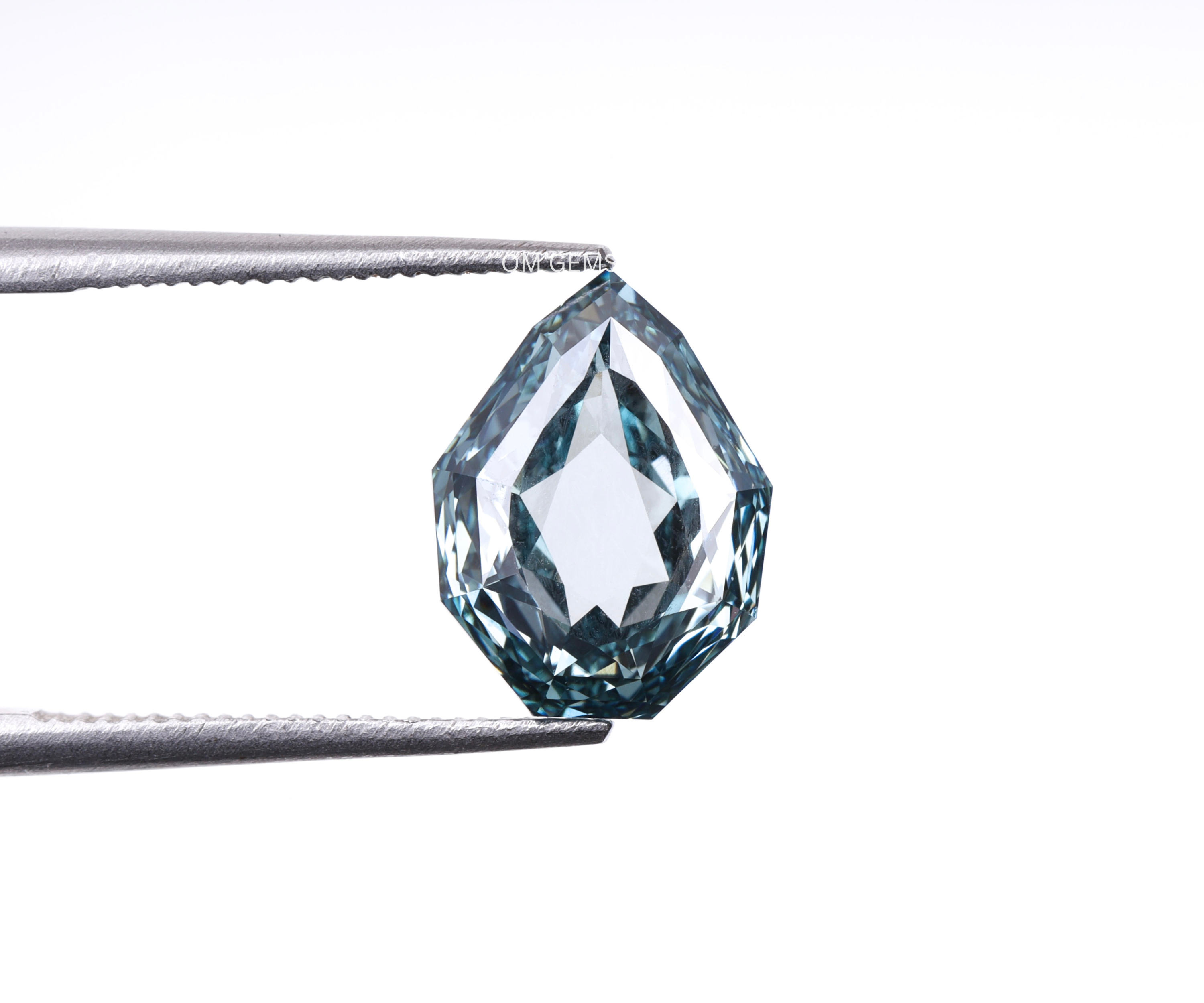2.12 CT Blue Lab Grown Shield Cut Diamond