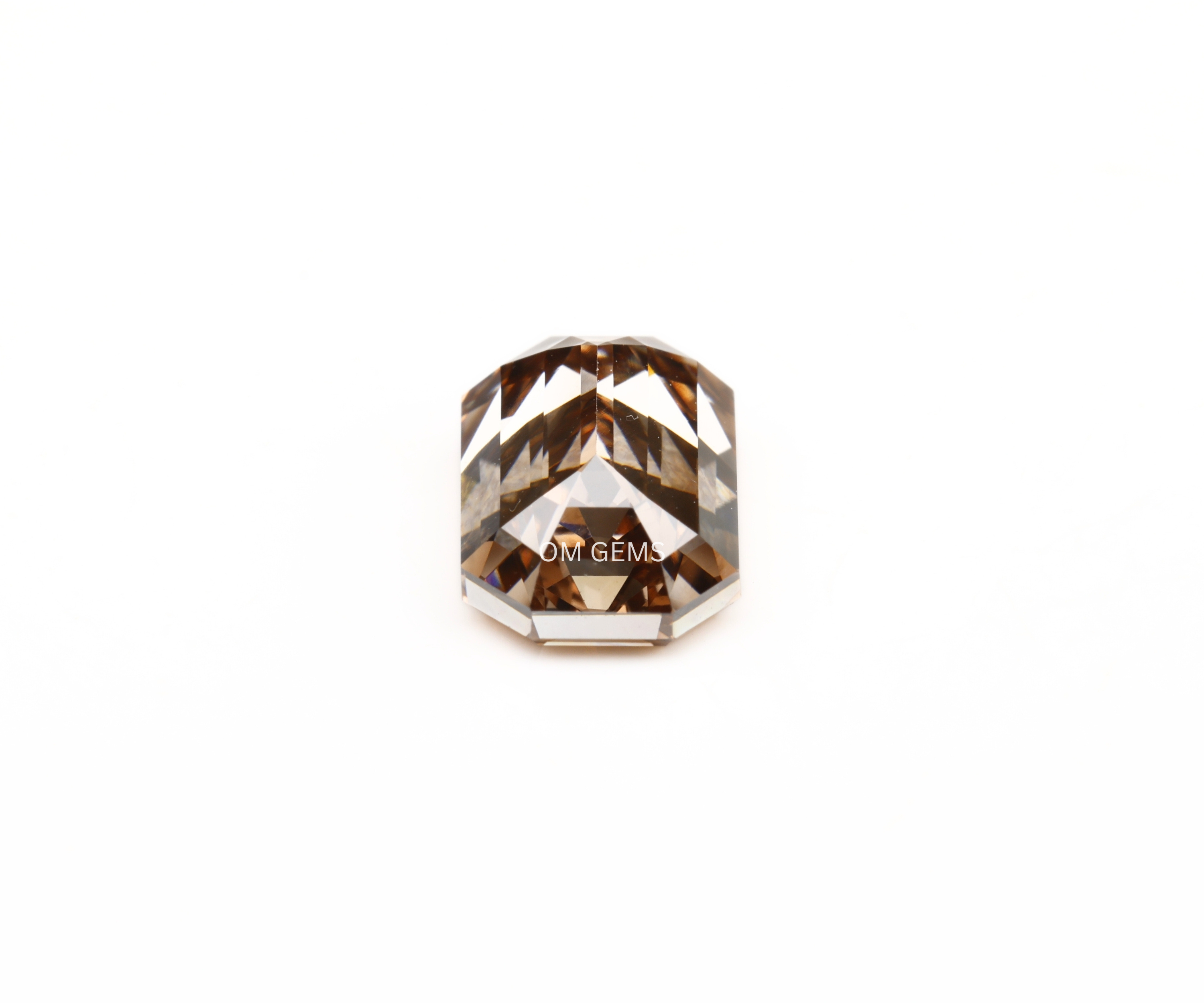 2.15 CT Champagne Emerald Cut Lab Loose Diamond